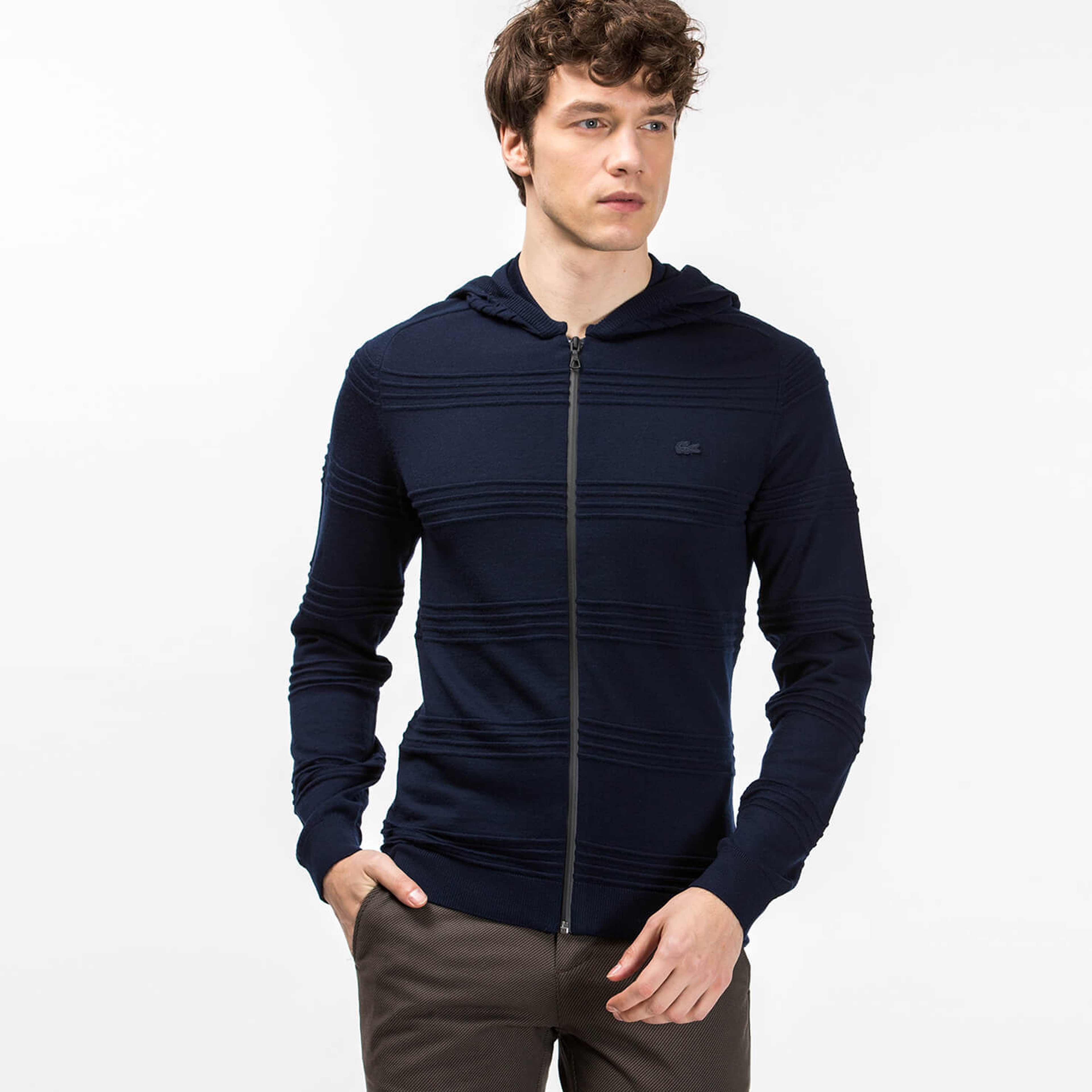 Lacoste Erkek Lacivert Triko Hırka