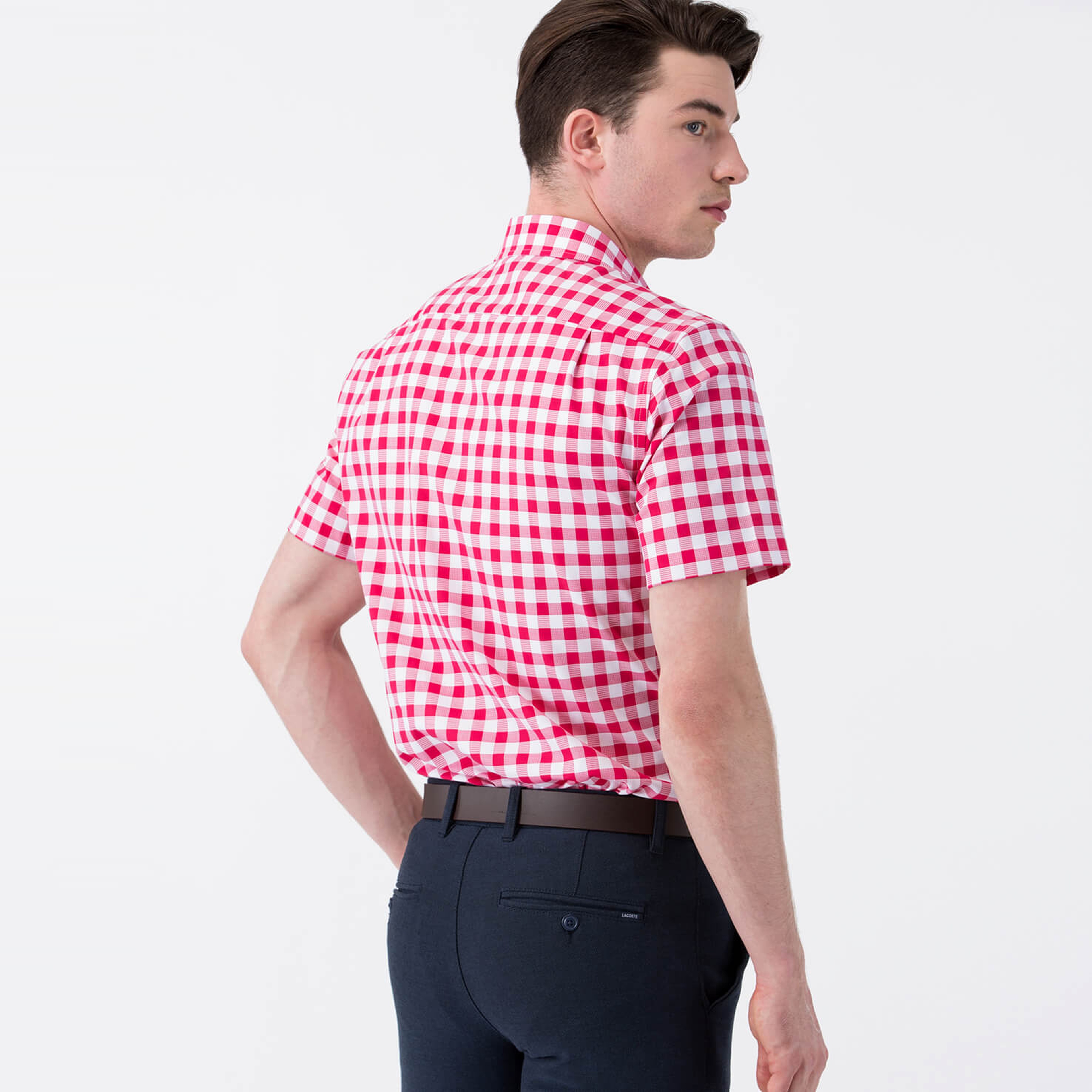 Lacoste Erkek Kırmızı Regular Fit Kısa Kollu Gömlek