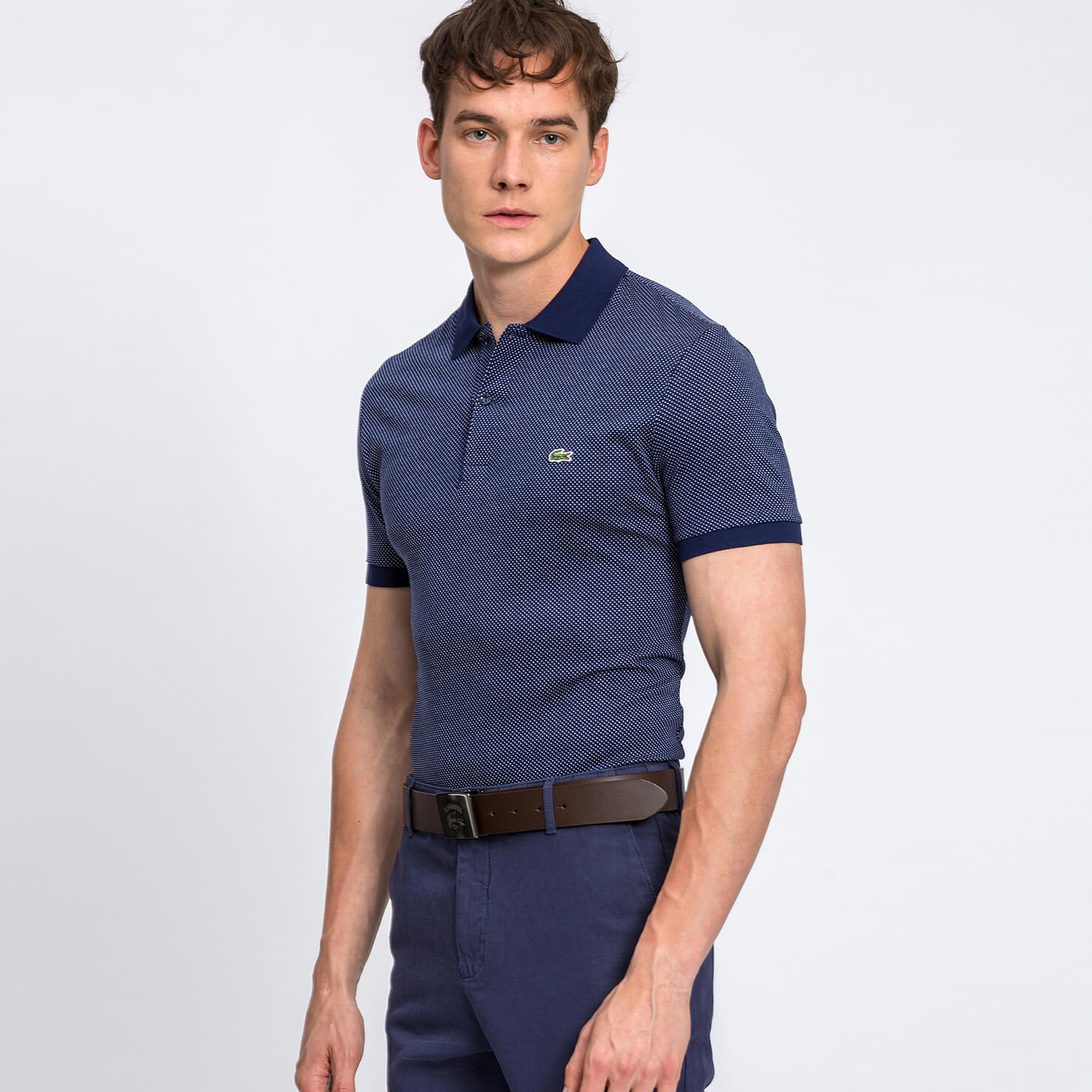 Lacoste Erkek Mavi Kısa Kollu Regular Fit Polo