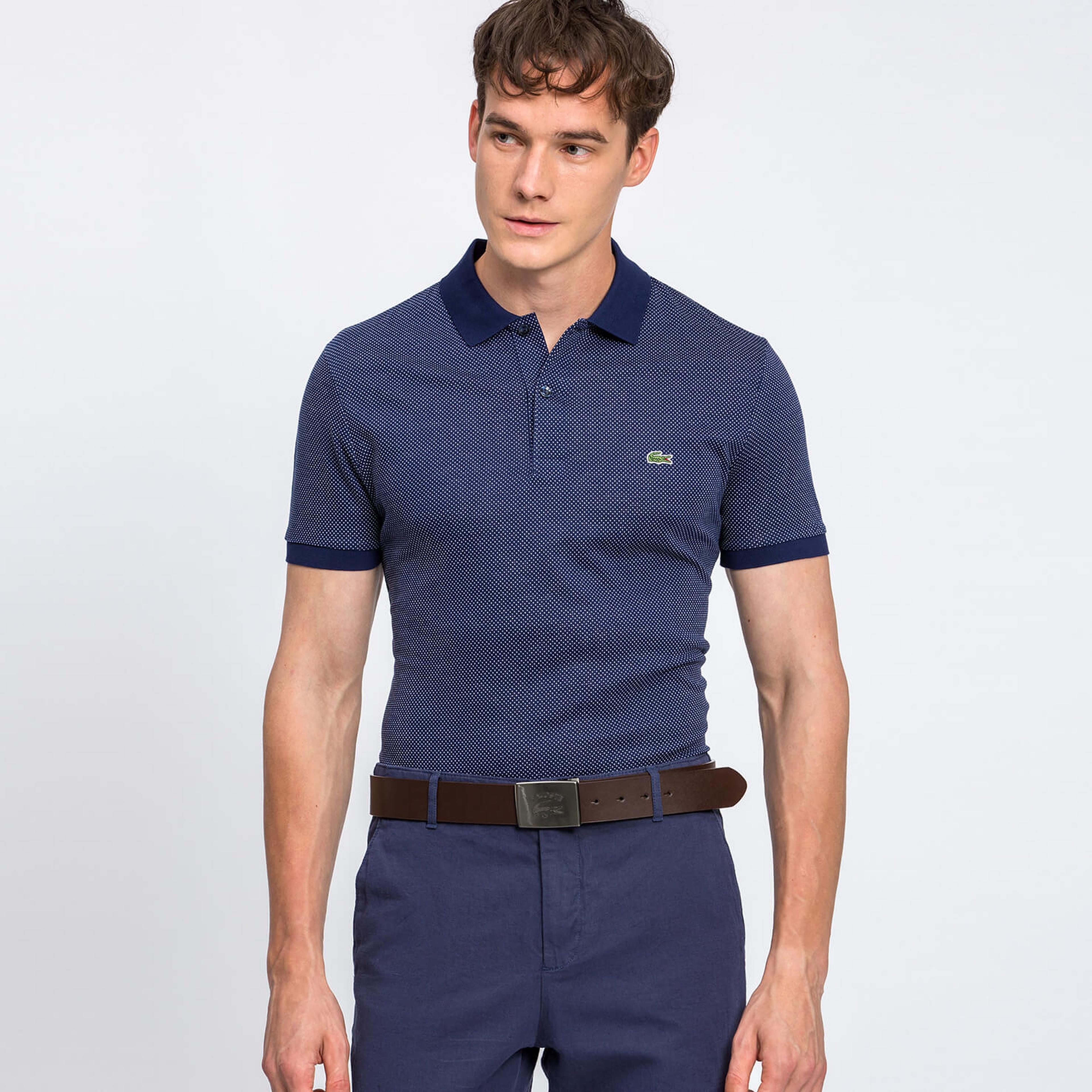 Lacoste Erkek Mavi Kısa Kollu Regular Fit Polo