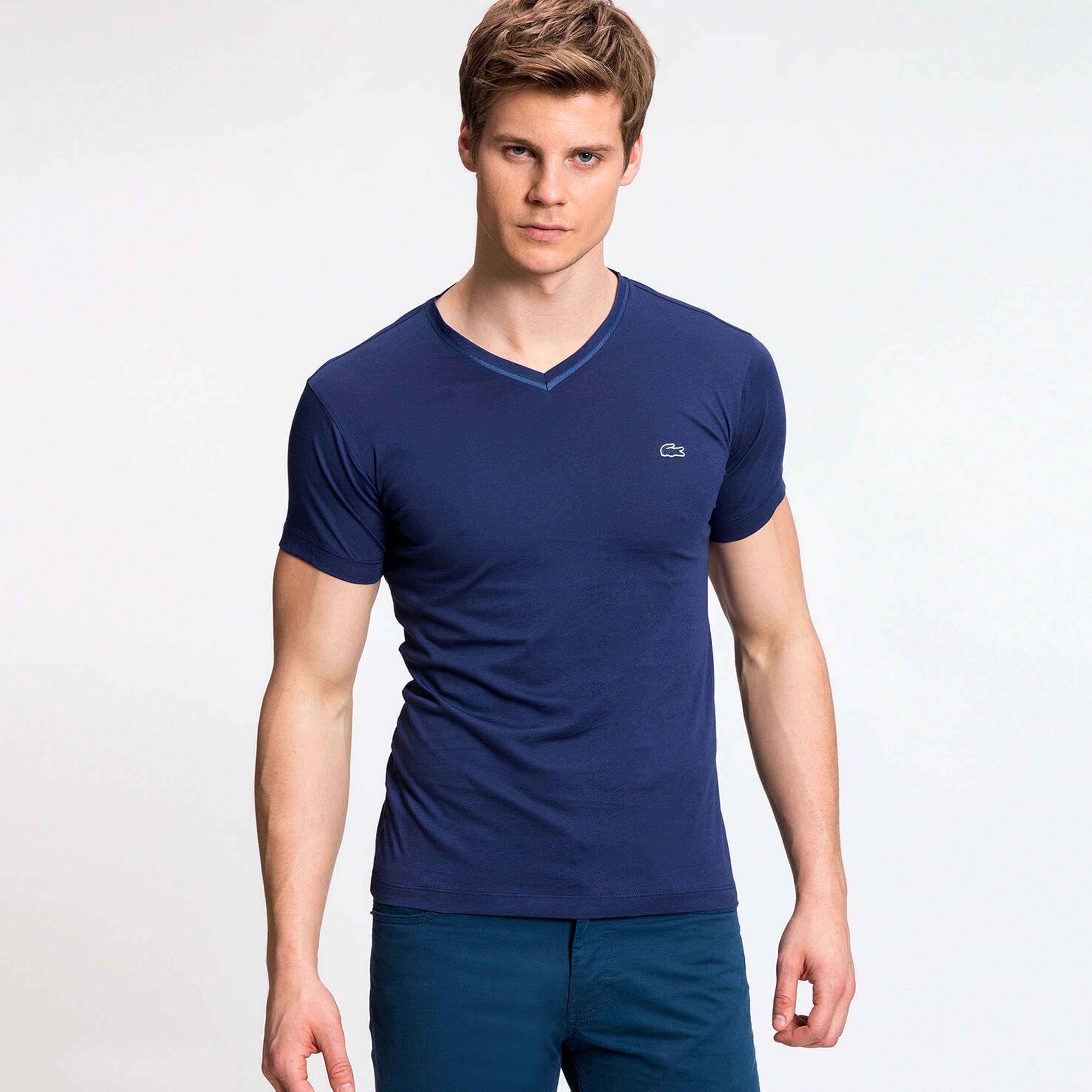 Lacoste Erkek Lacivert Kısa Kollu T-Shirt