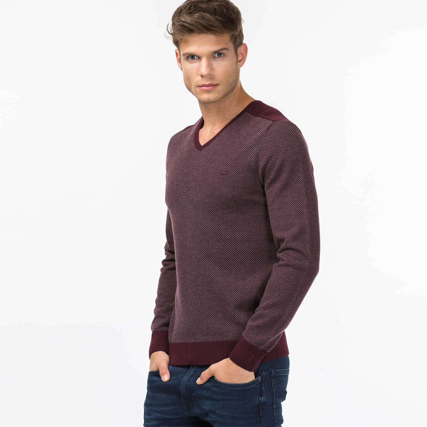 Lacoste Erkek Bordo Triko