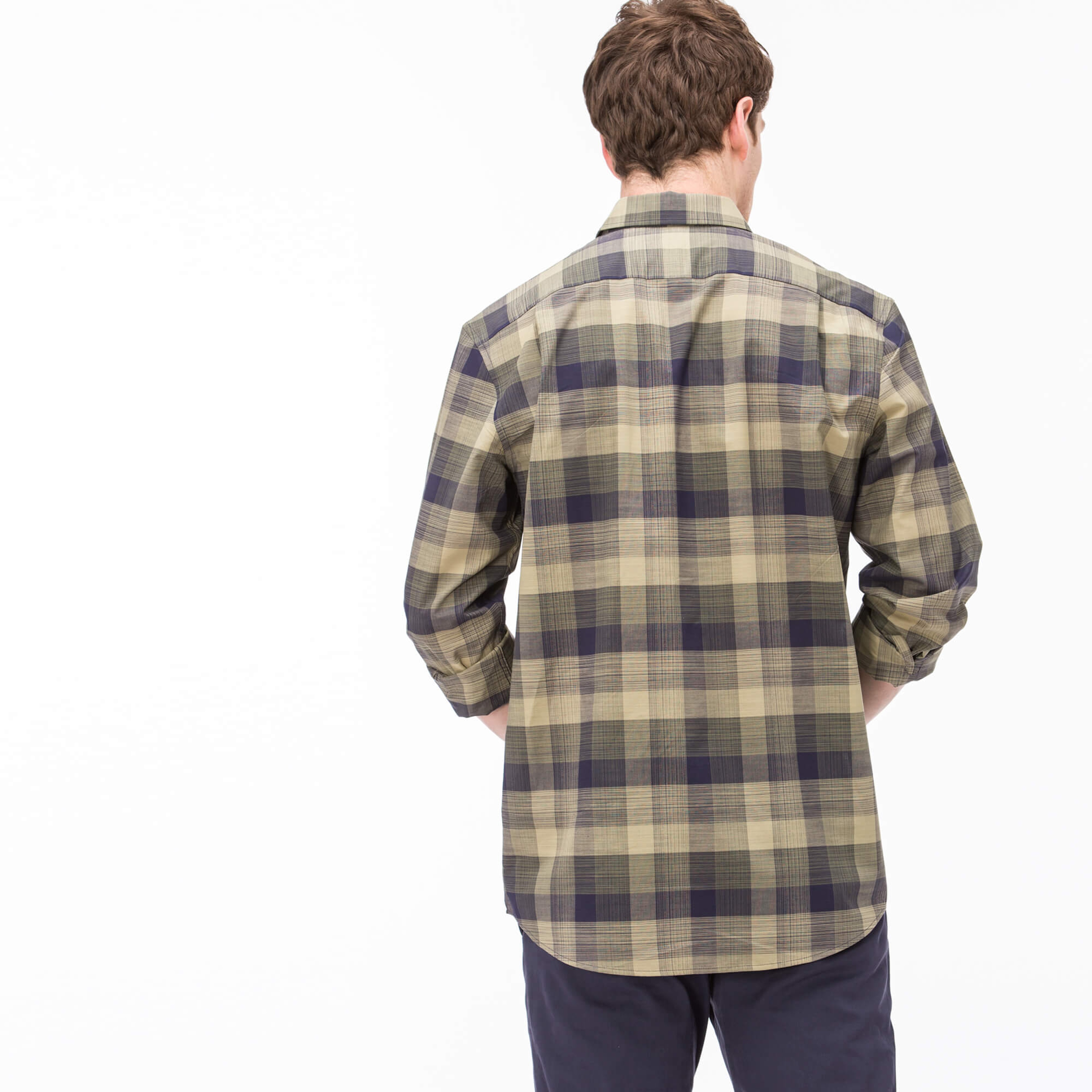 Lacoste Erkek Lacivert Regular Fit Uzun Kollu Gömlek