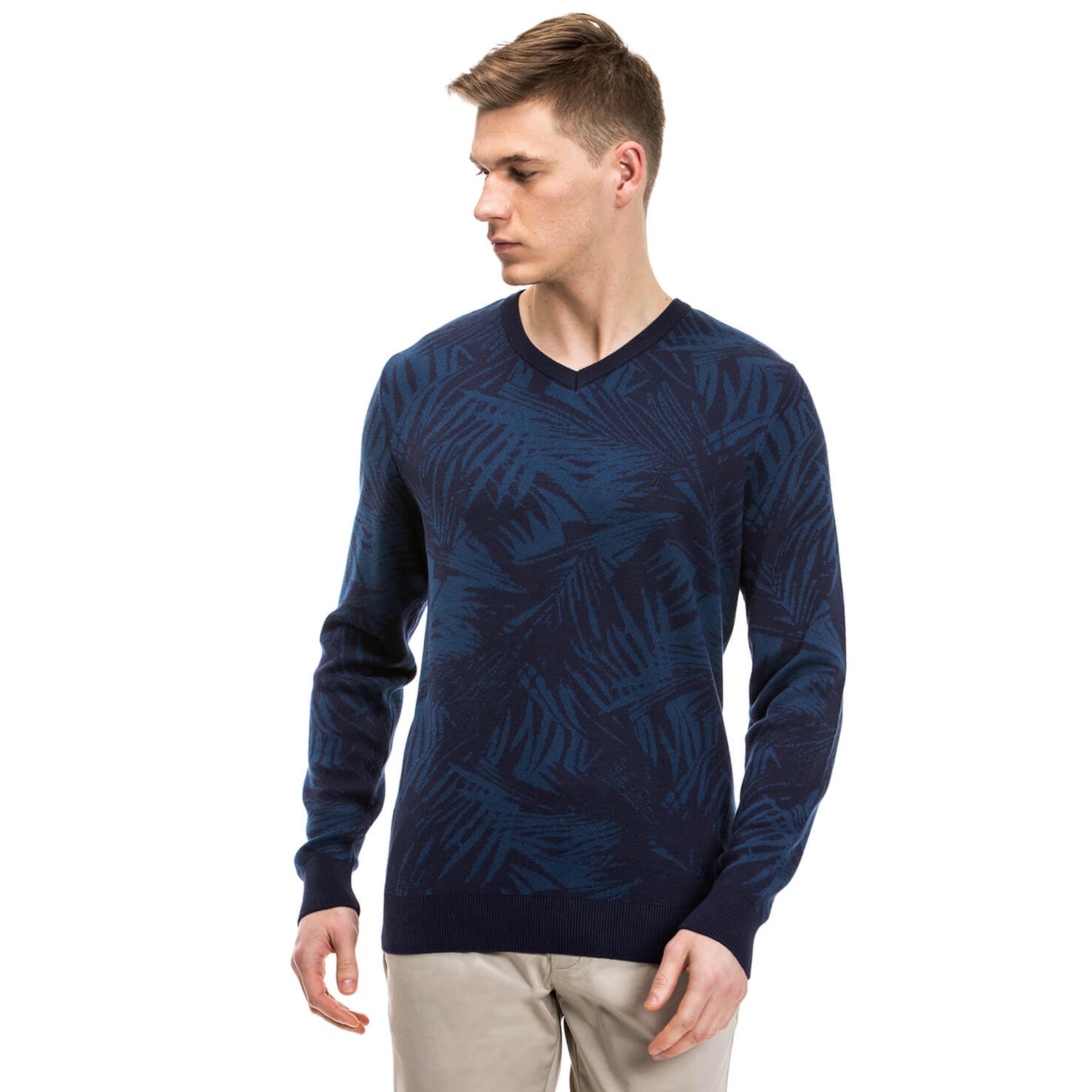 Nautica Erkek Lacivert Regular Fit Triko