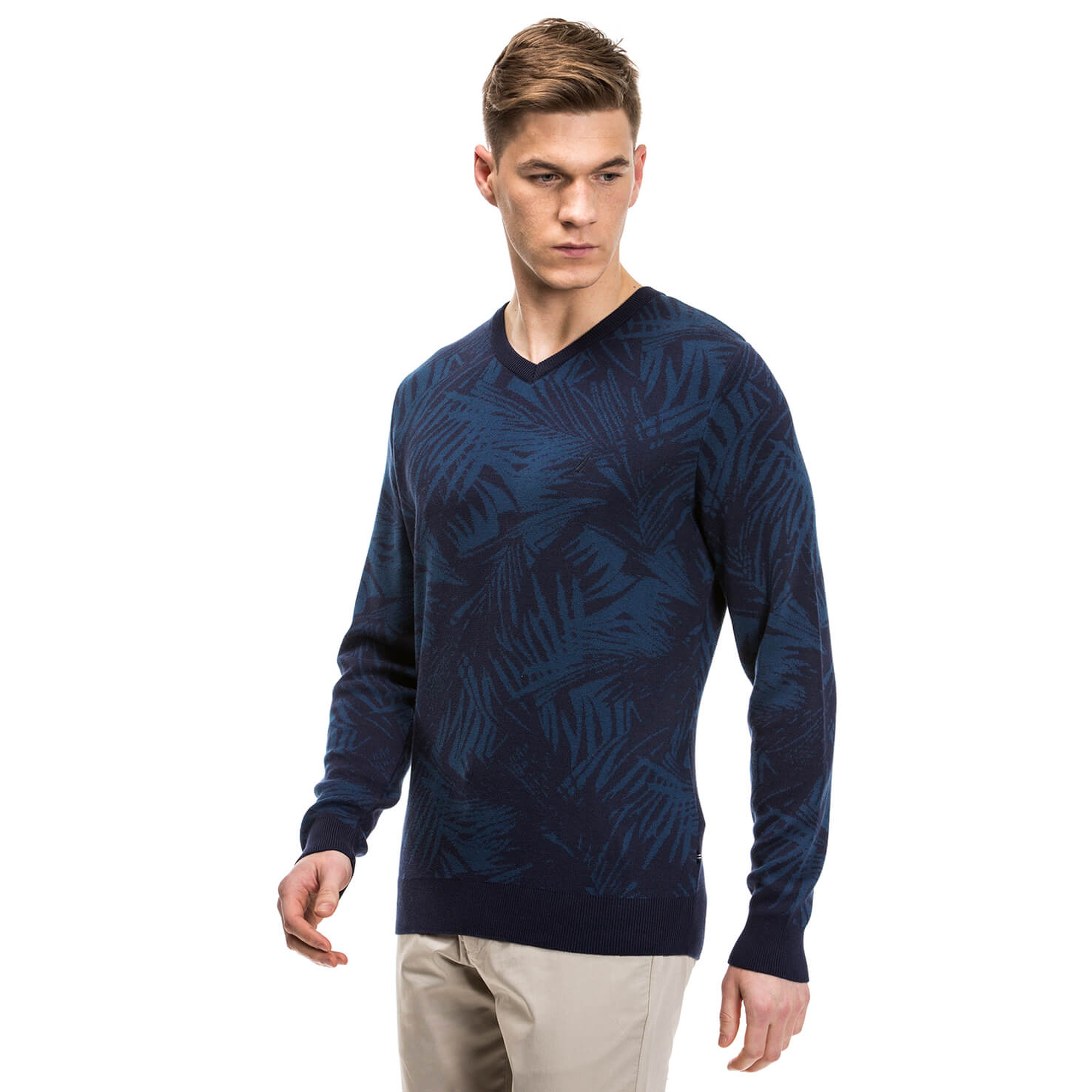 Nautica Erkek Lacivert Regular Fit Triko