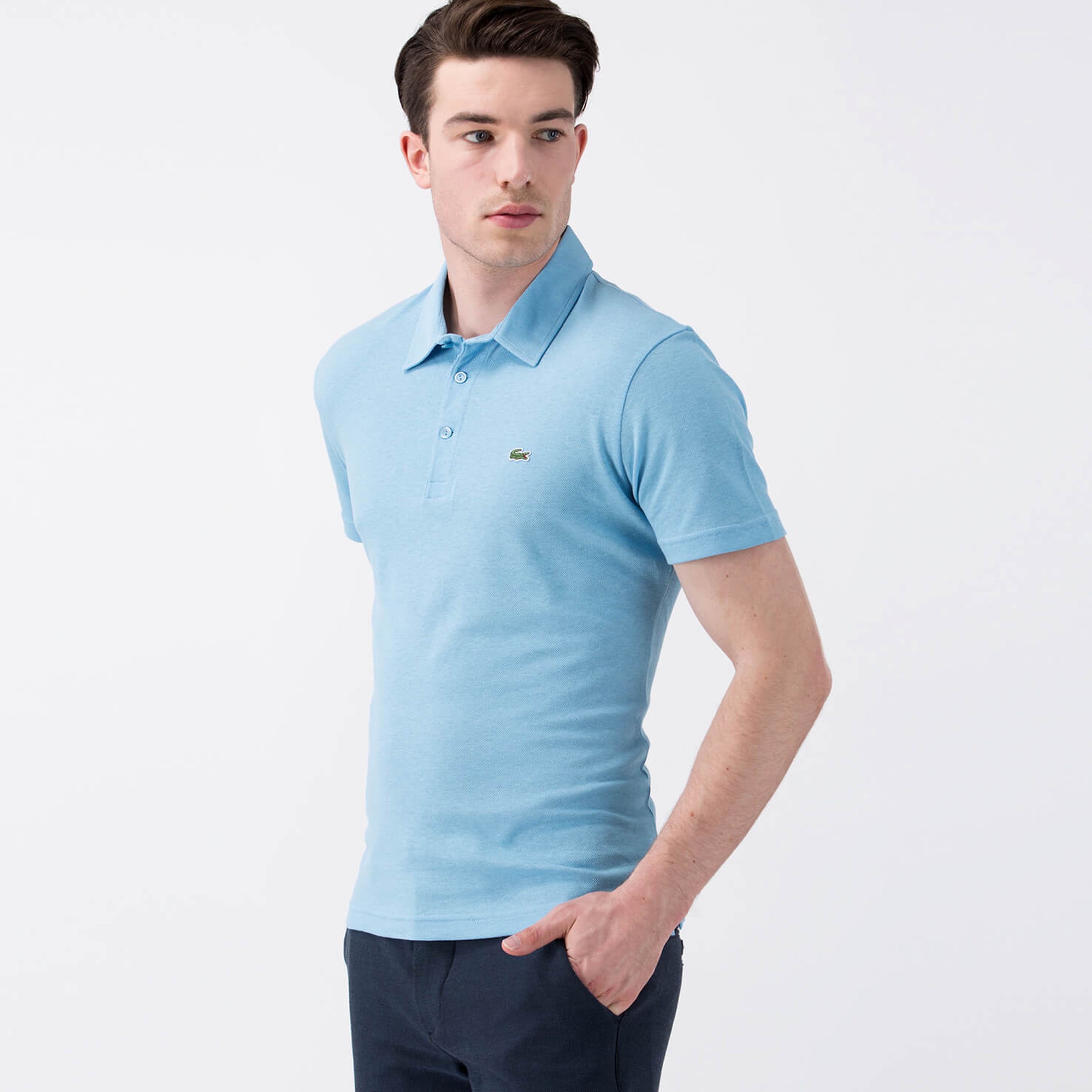 Lacoste Erkek Mavi Kısa Kollu Polo