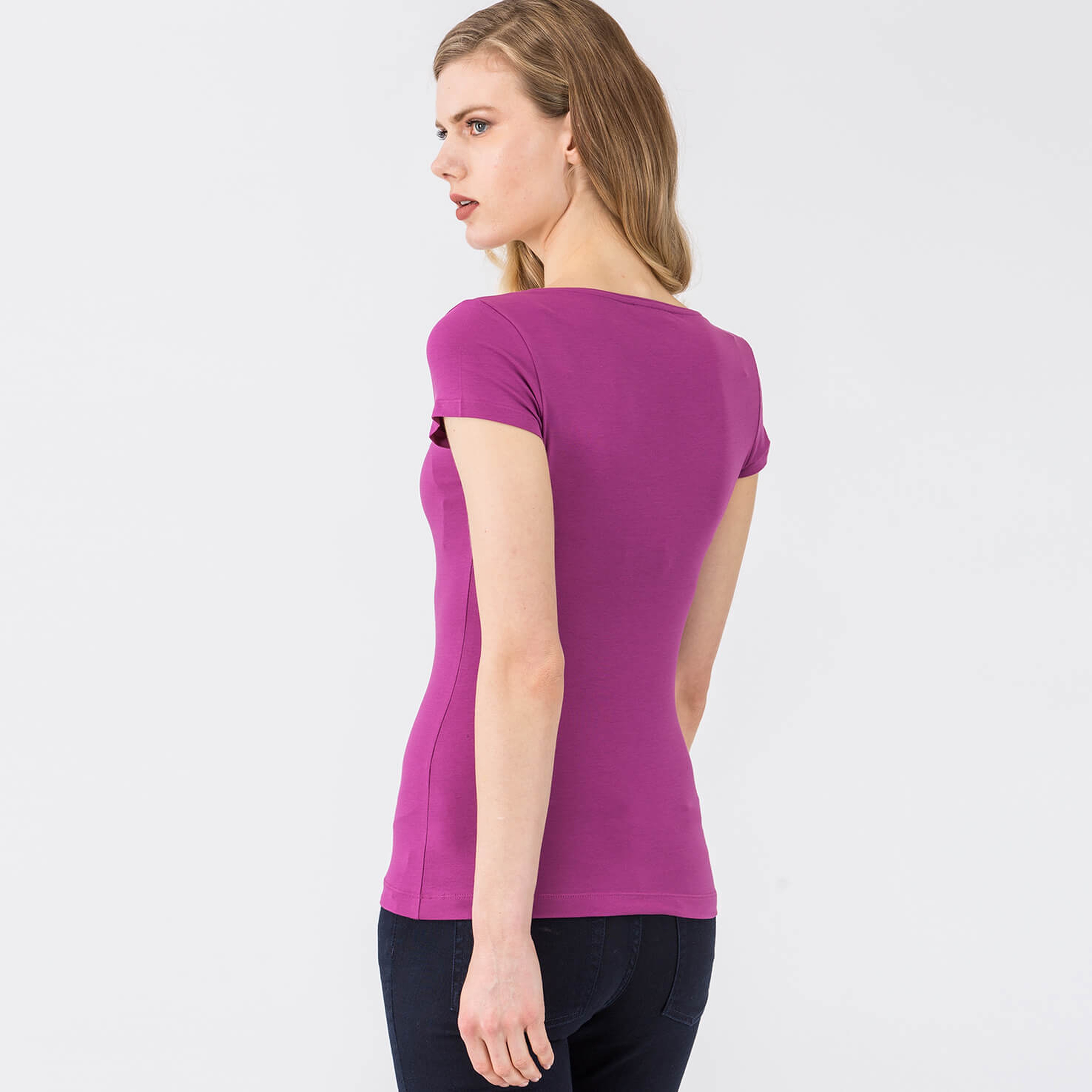 Lacoste Kadın Mor T-Shirt