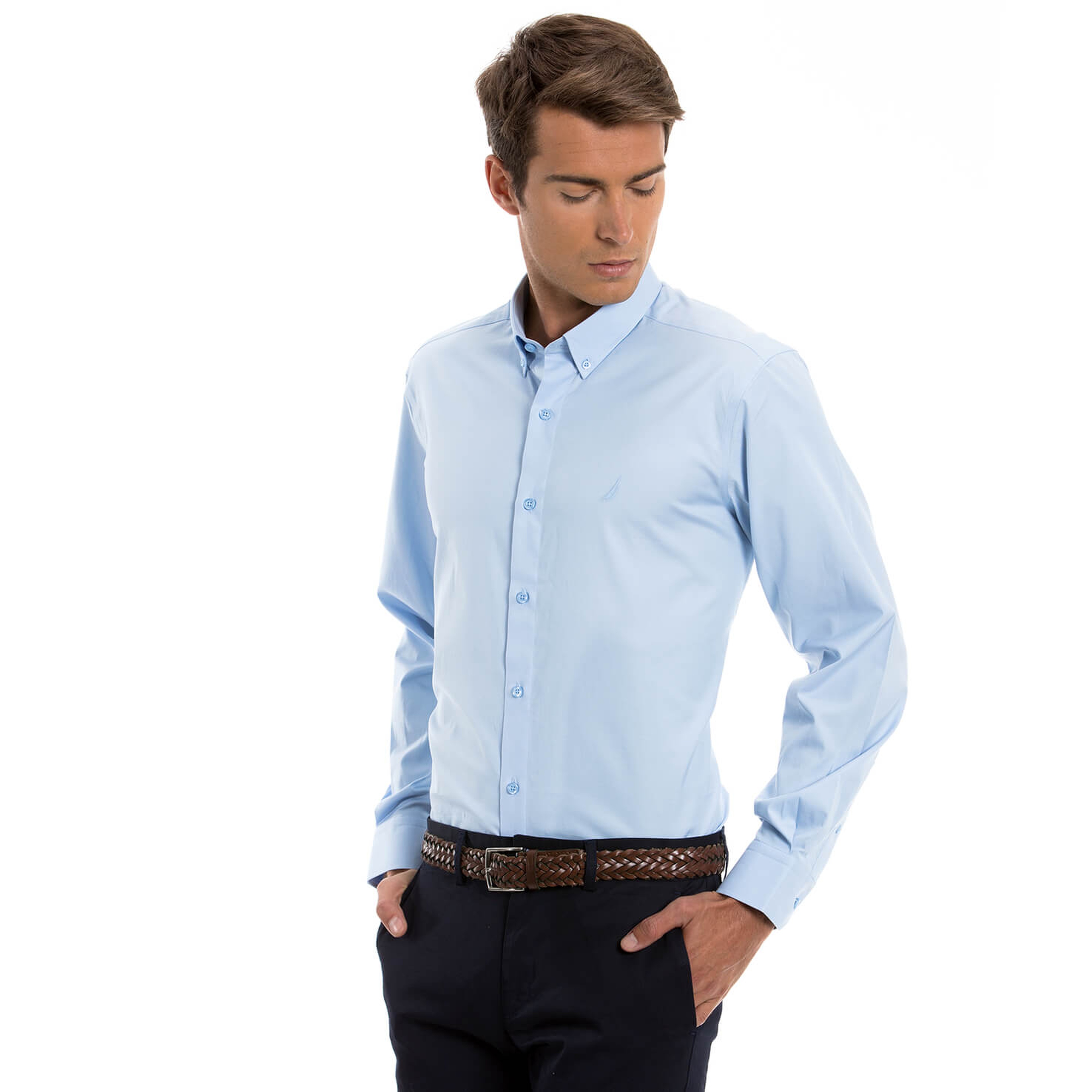 Nautica Erkek Mavi Regular Fit Gömlek