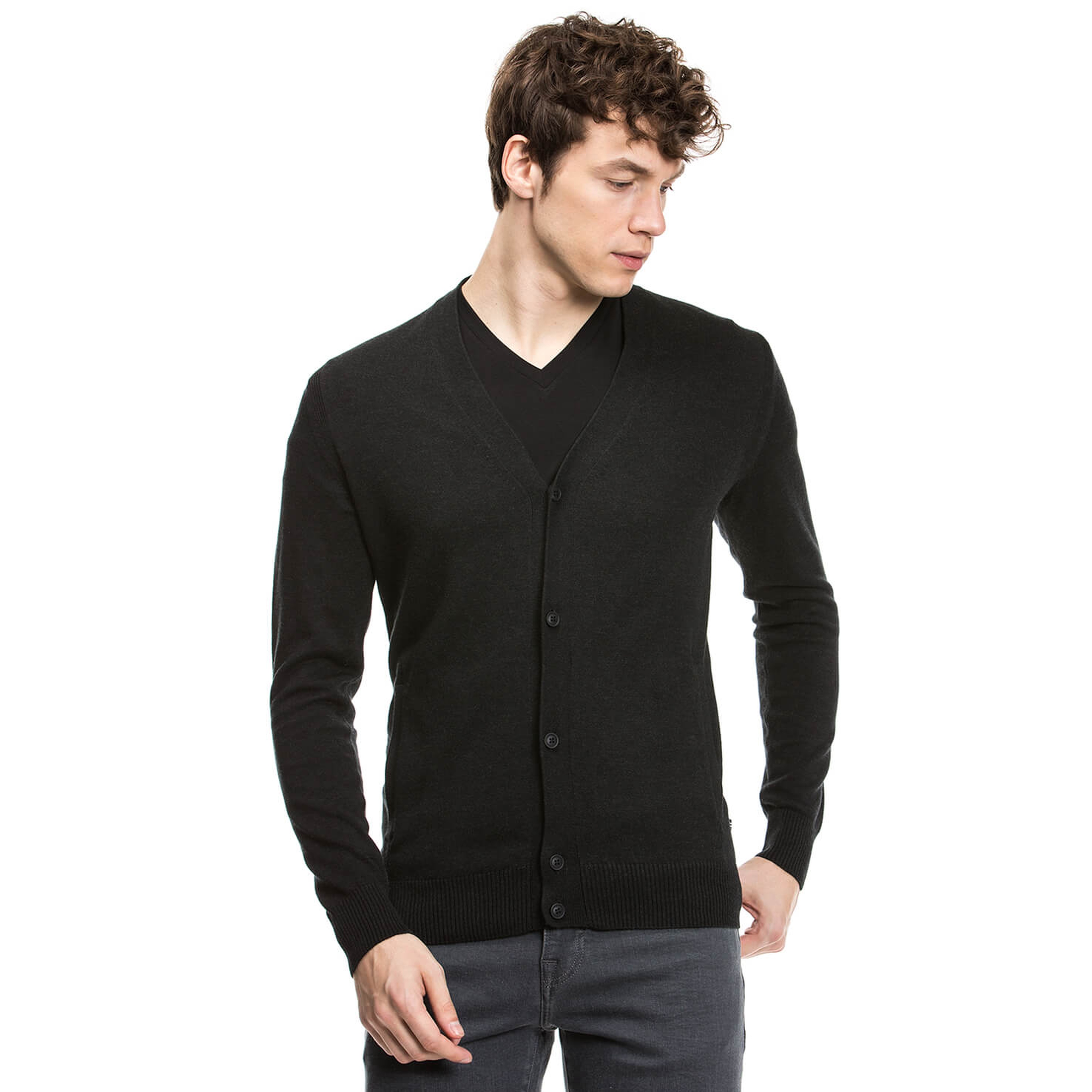 Nautica Erkek Siyah Triko Hırka