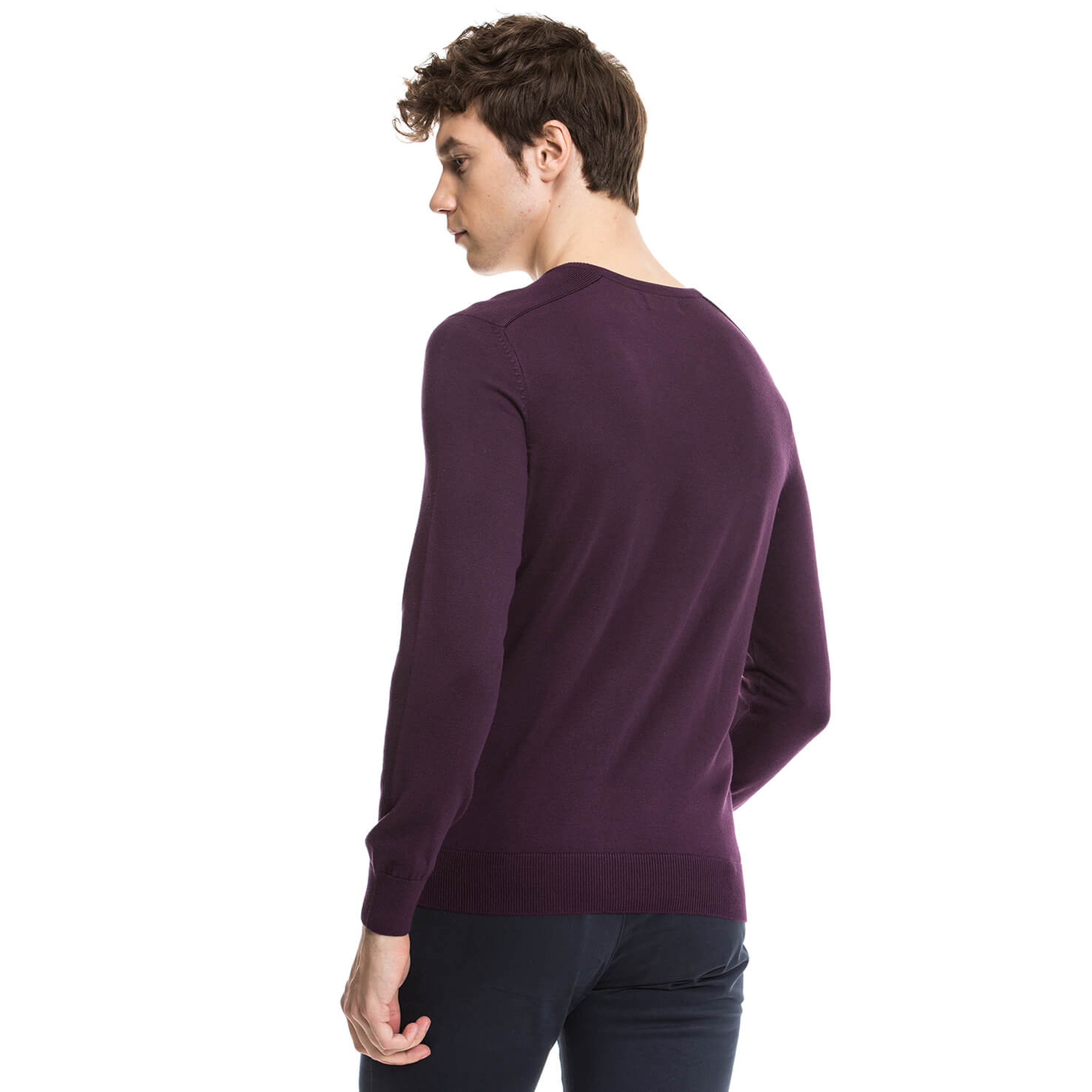 Nautica Erkek Mor Regular Fit Triko