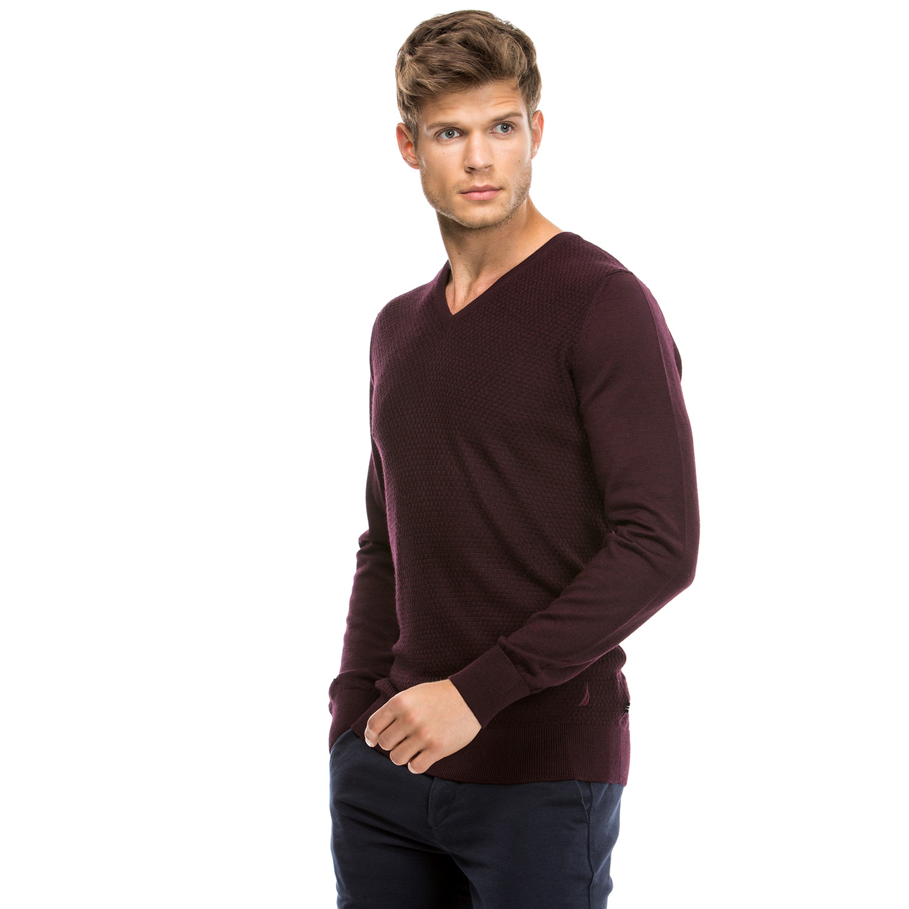 Nautica Erkek Bordo Triko