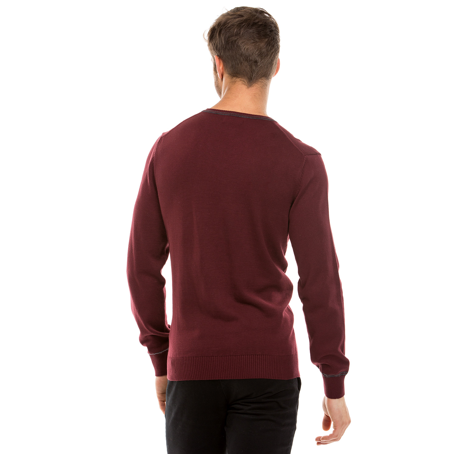 Nautica Erkek Bordo Regular Fit Triko