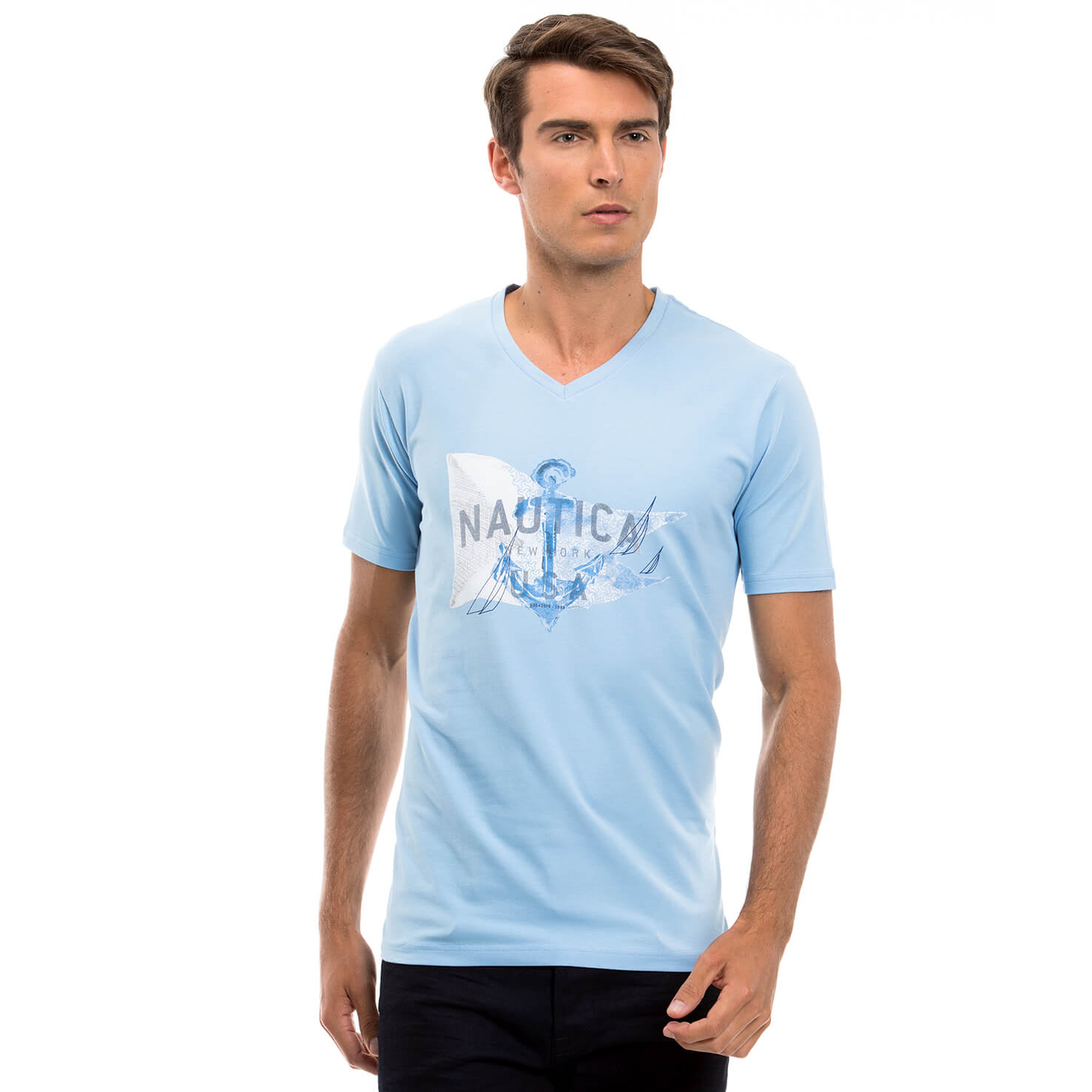Nautica Erkek Mavi T-Shirt
