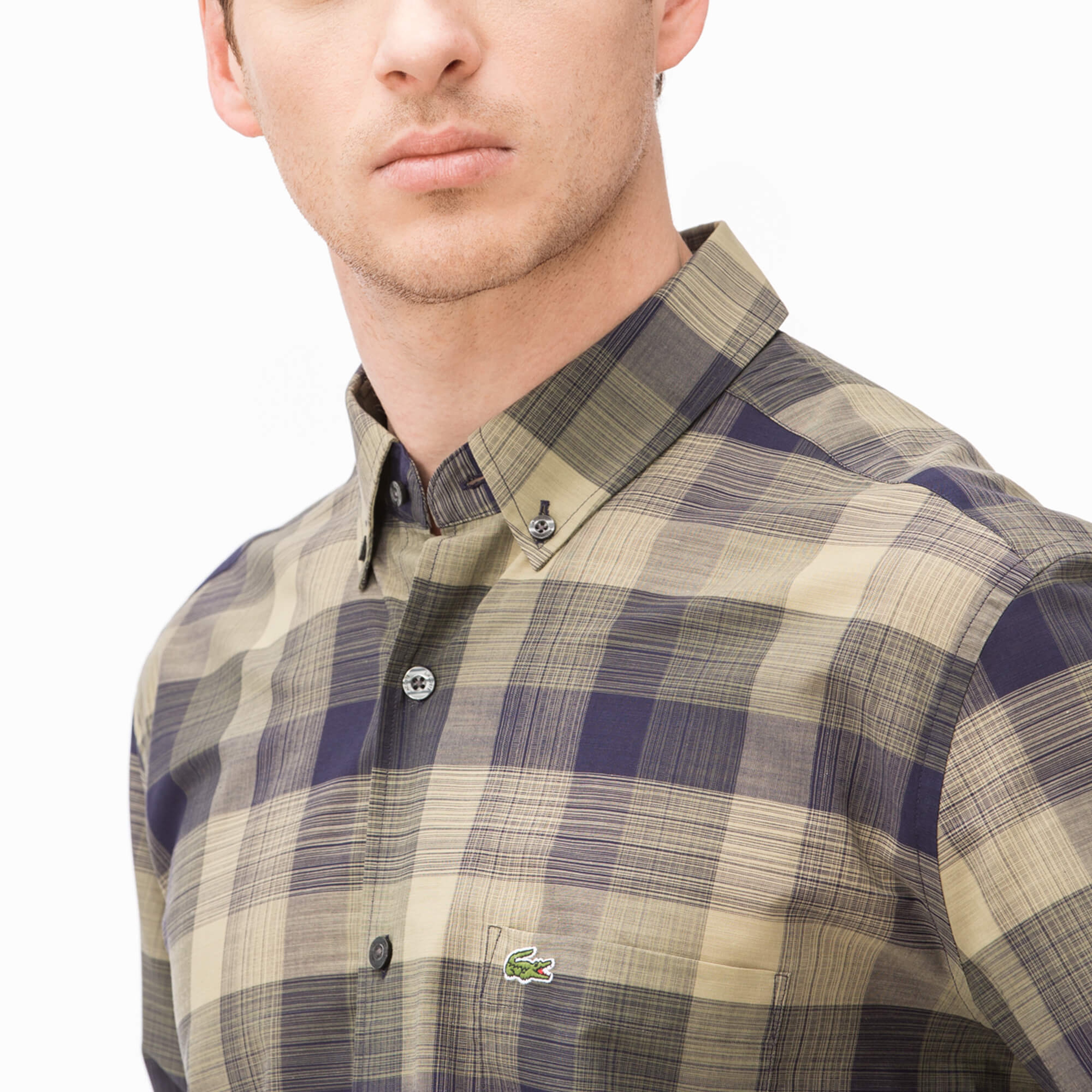 Lacoste Erkek Lacivert Regular Fit Uzun Kollu Gömlek