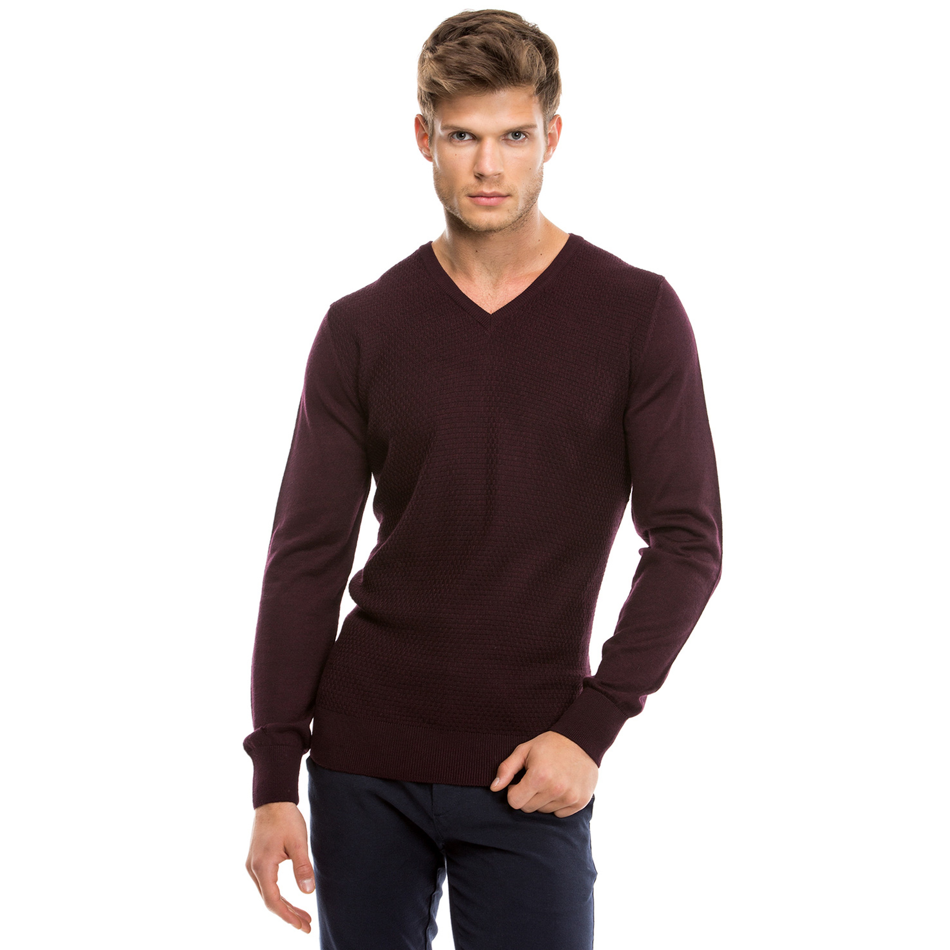 Nautica Erkek Bordo Triko