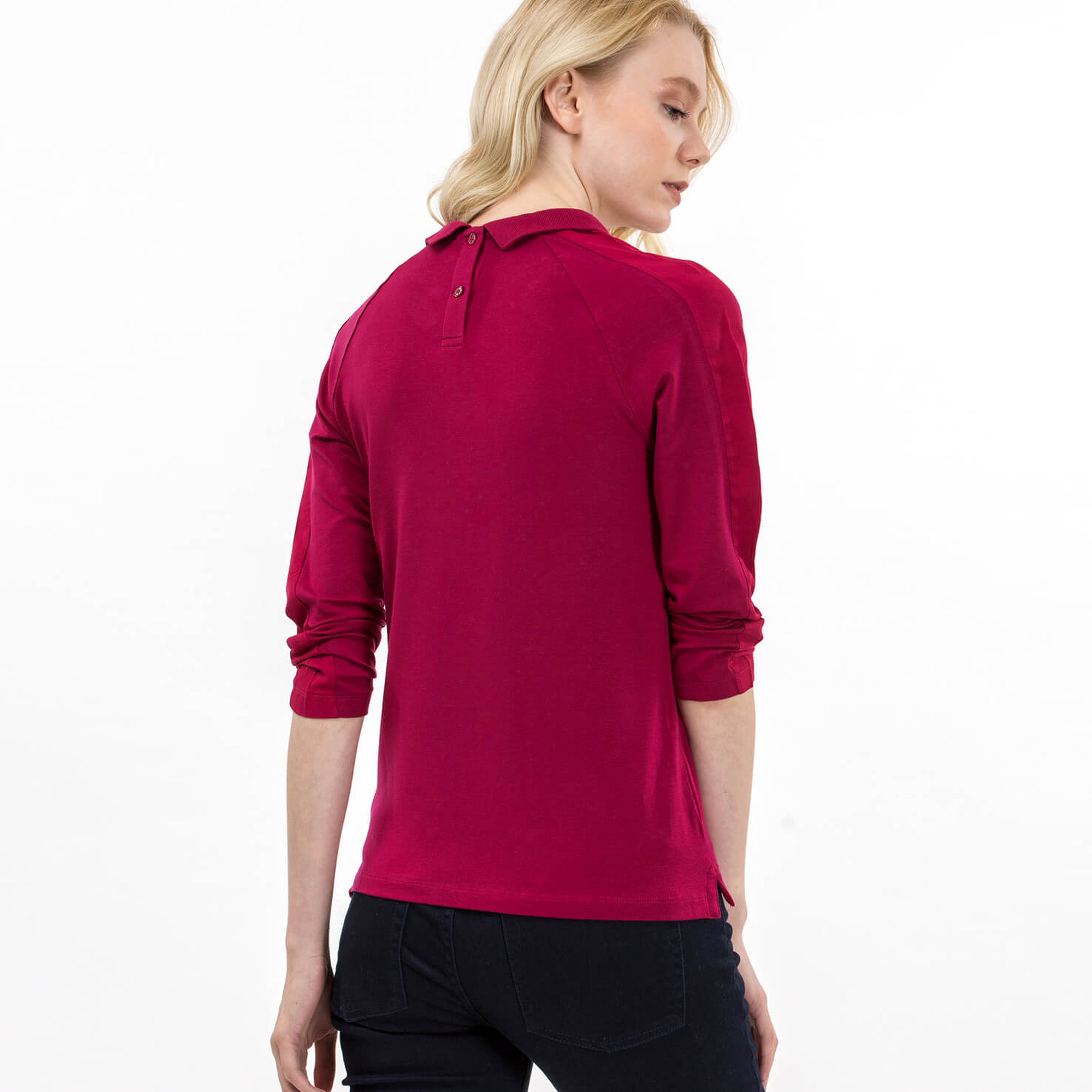 Lacoste Kadın Pembe Uzun Kollu Polo