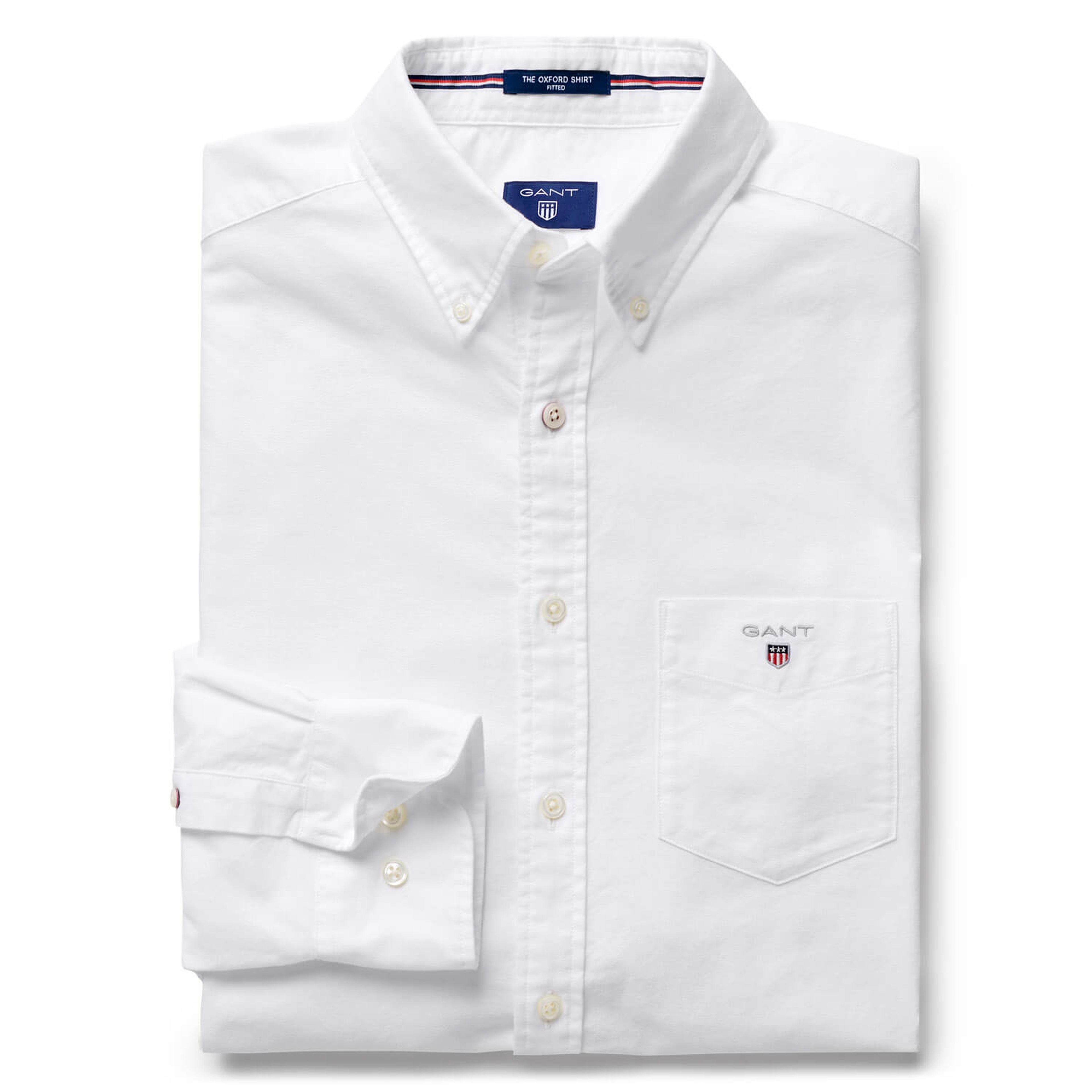 Gant Erkek Beyaz Uzun Kollu Fitted Gömlek