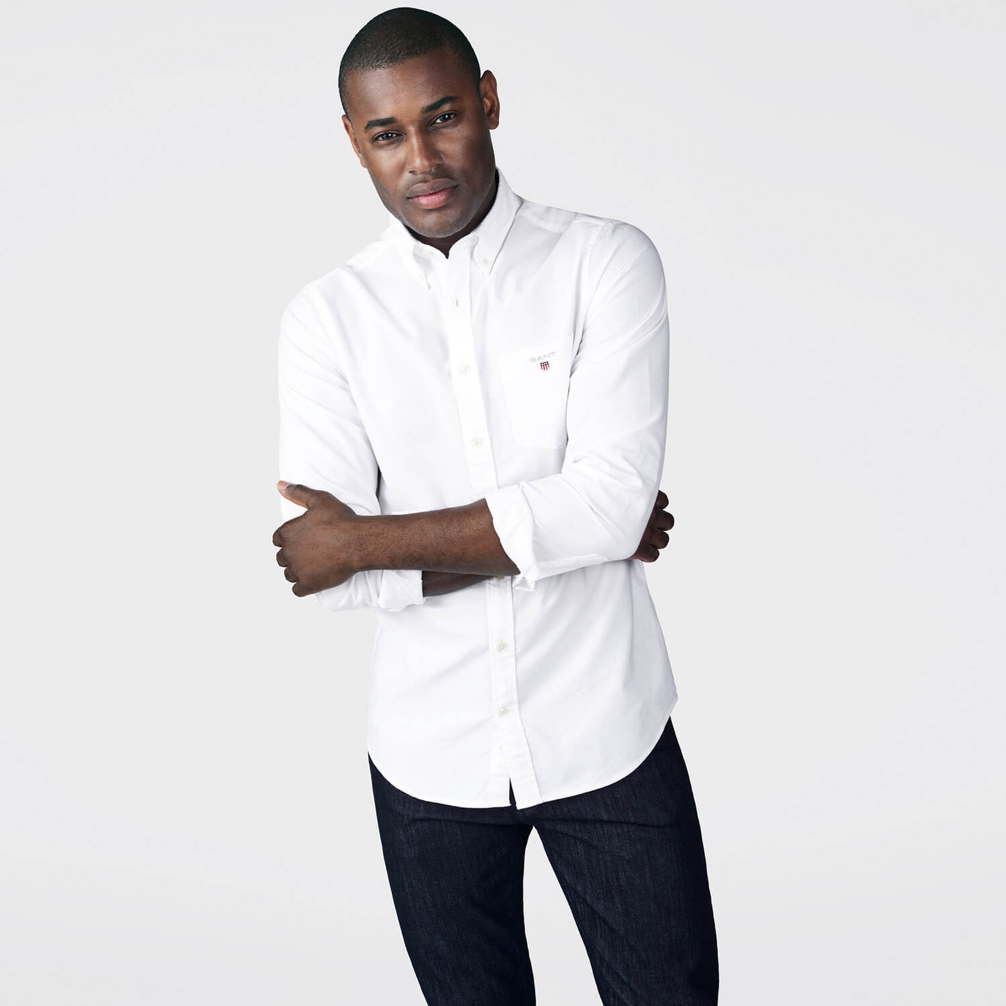 Gant Erkek Beyaz Uzun Kollu Fitted Gömlek