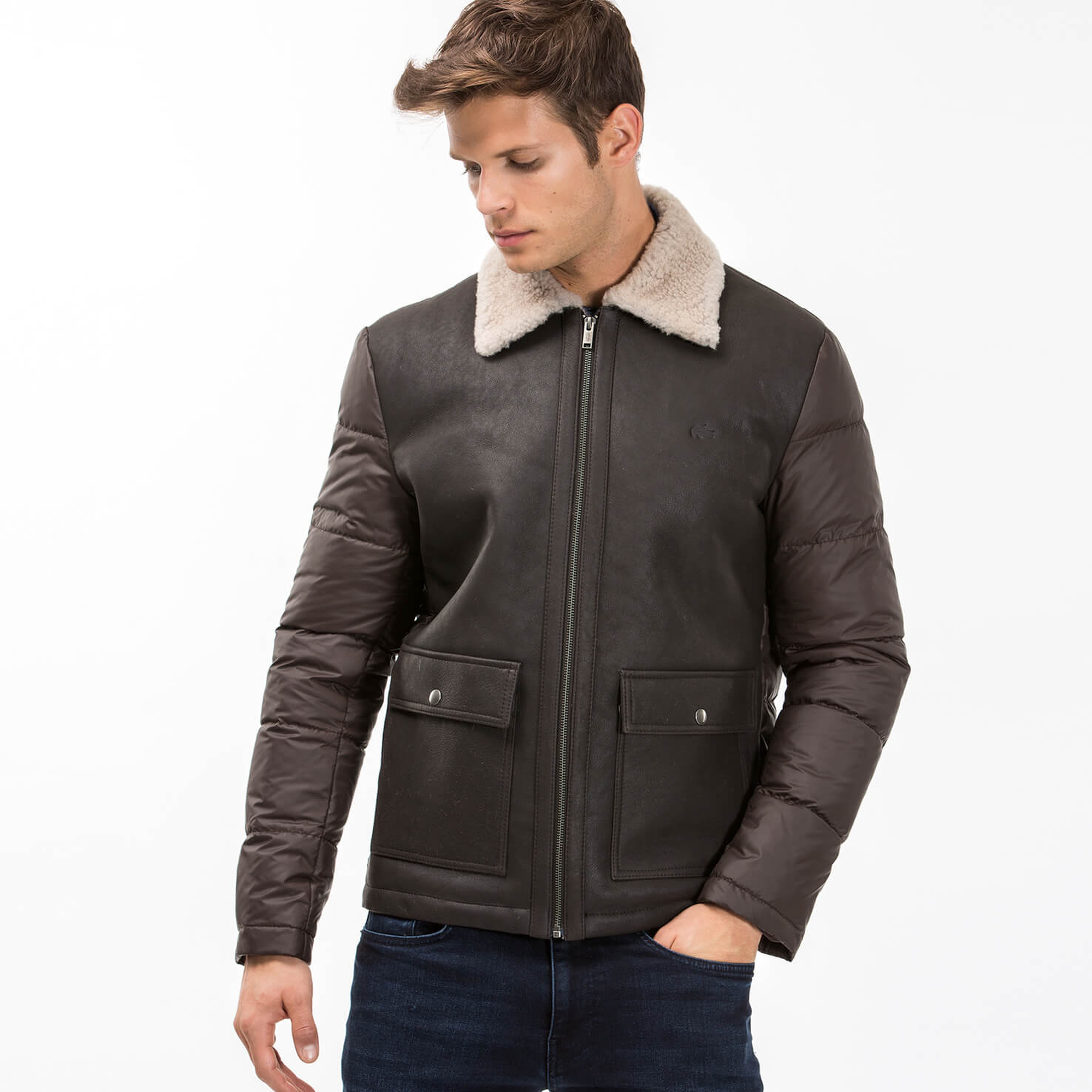 Lacoste Erkek Kahverengi Mont