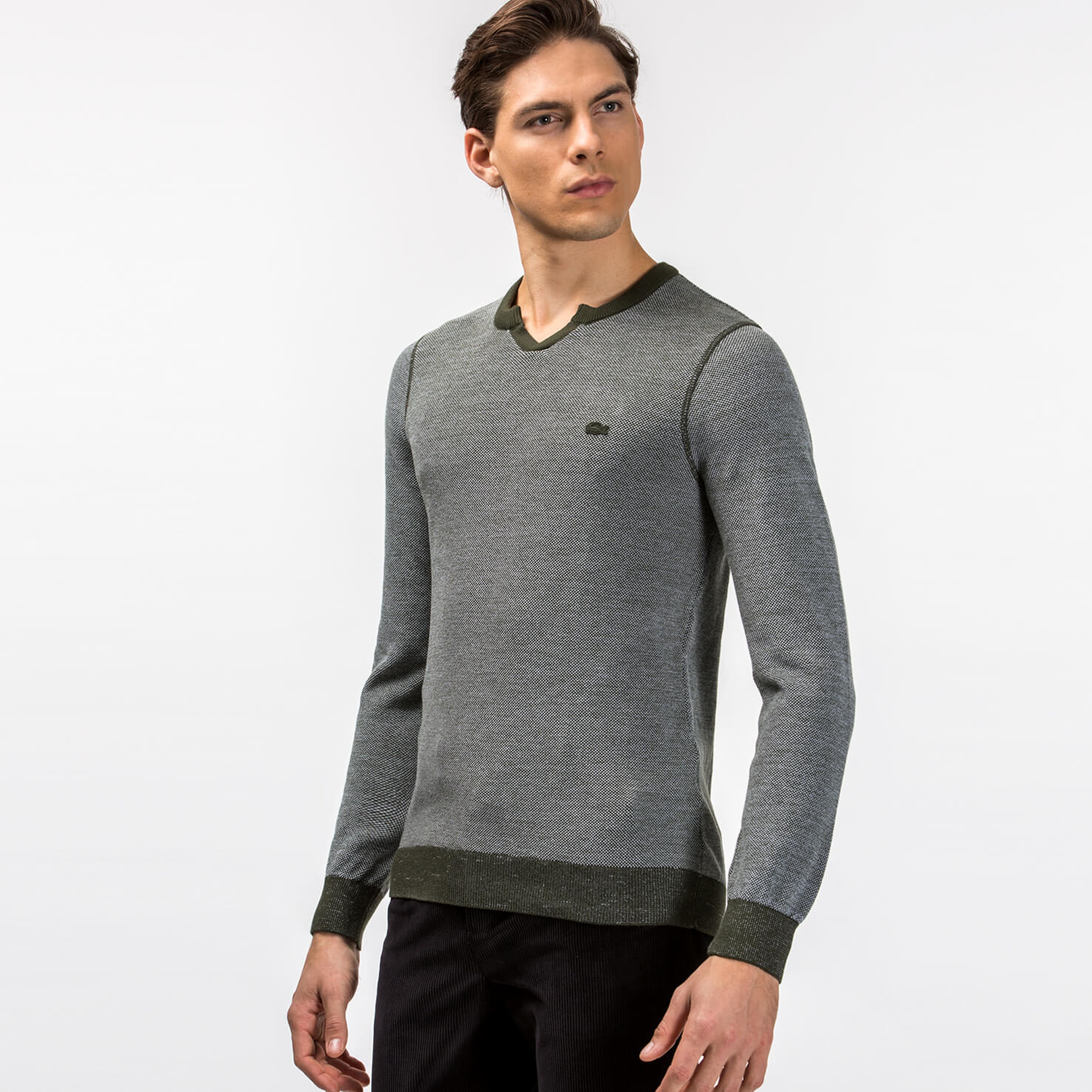 Lacoste Erkek Gri Triko