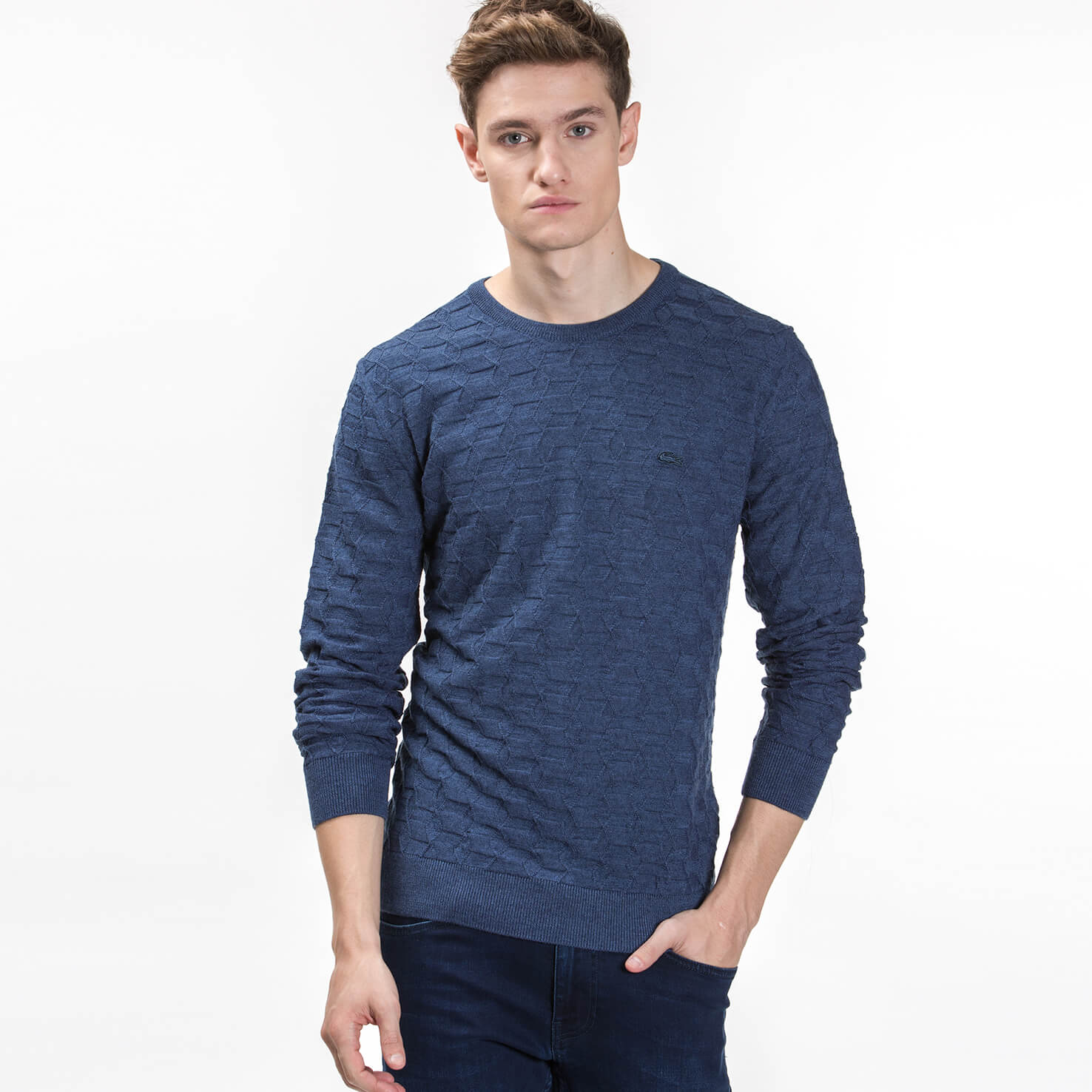 Lacoste Erkek Mavi Triko