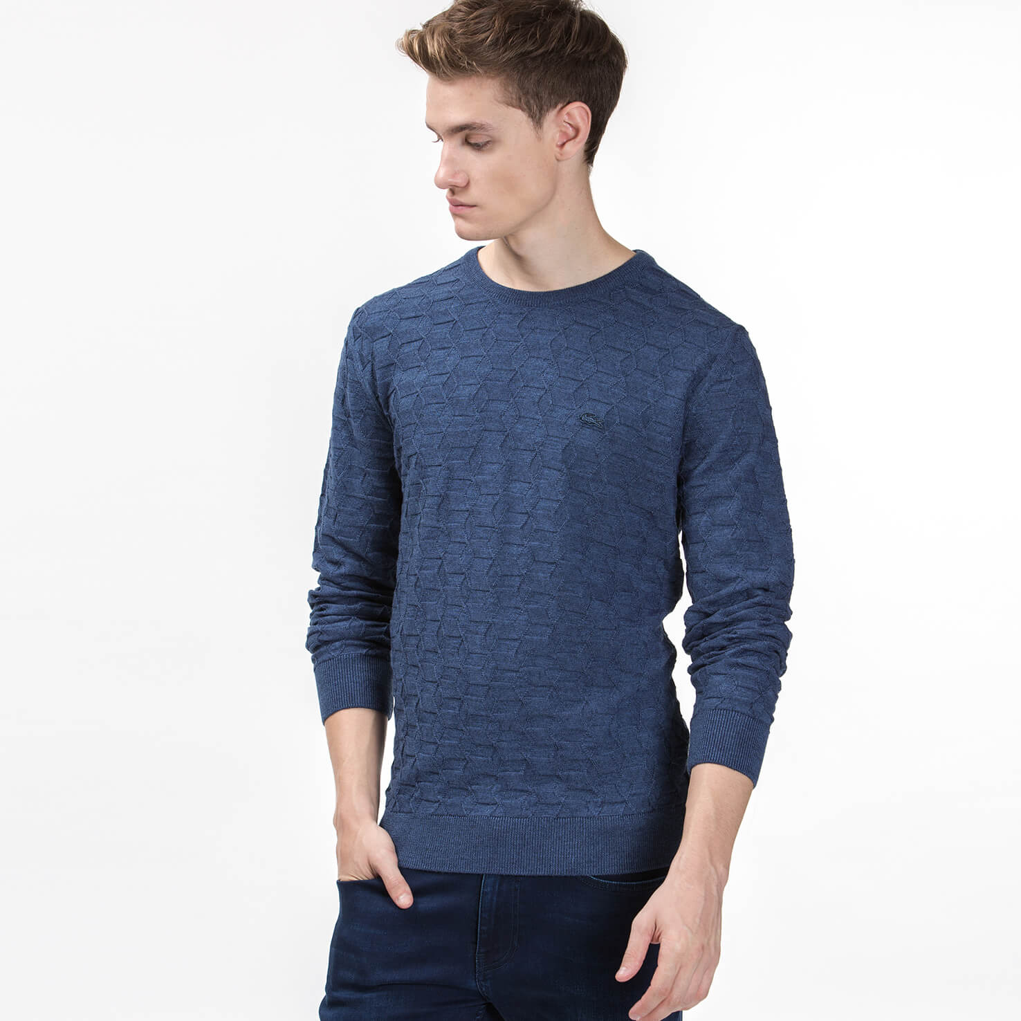 Lacoste Erkek Mavi Triko