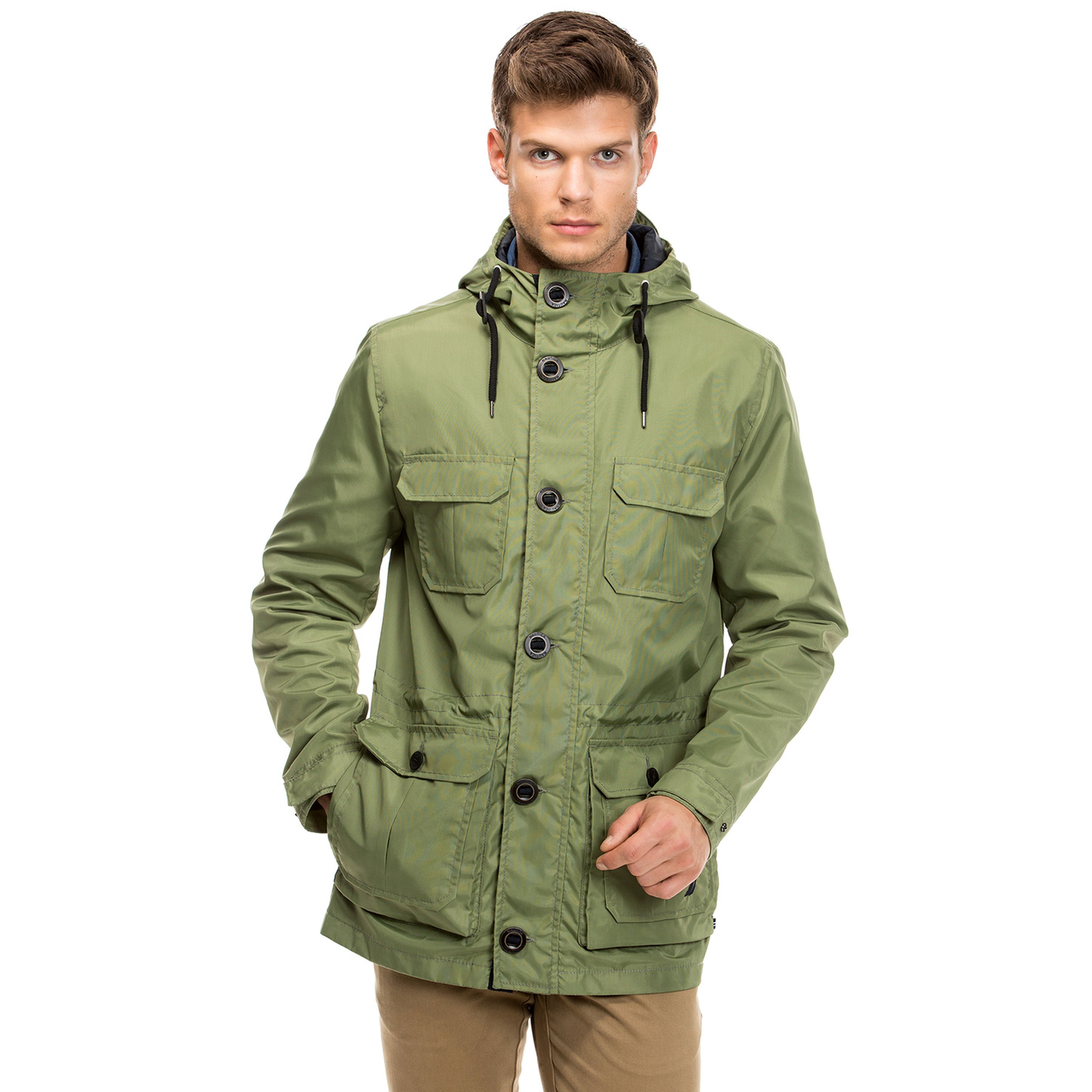 Nautica Erkek Yeşil Regular Fit Mont