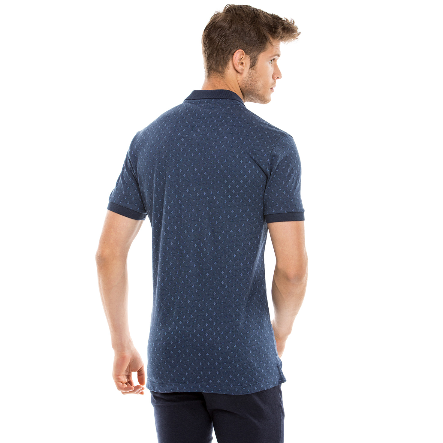 Nautica Erkek Lacivert Kısa Kollu Slim Fit Polo