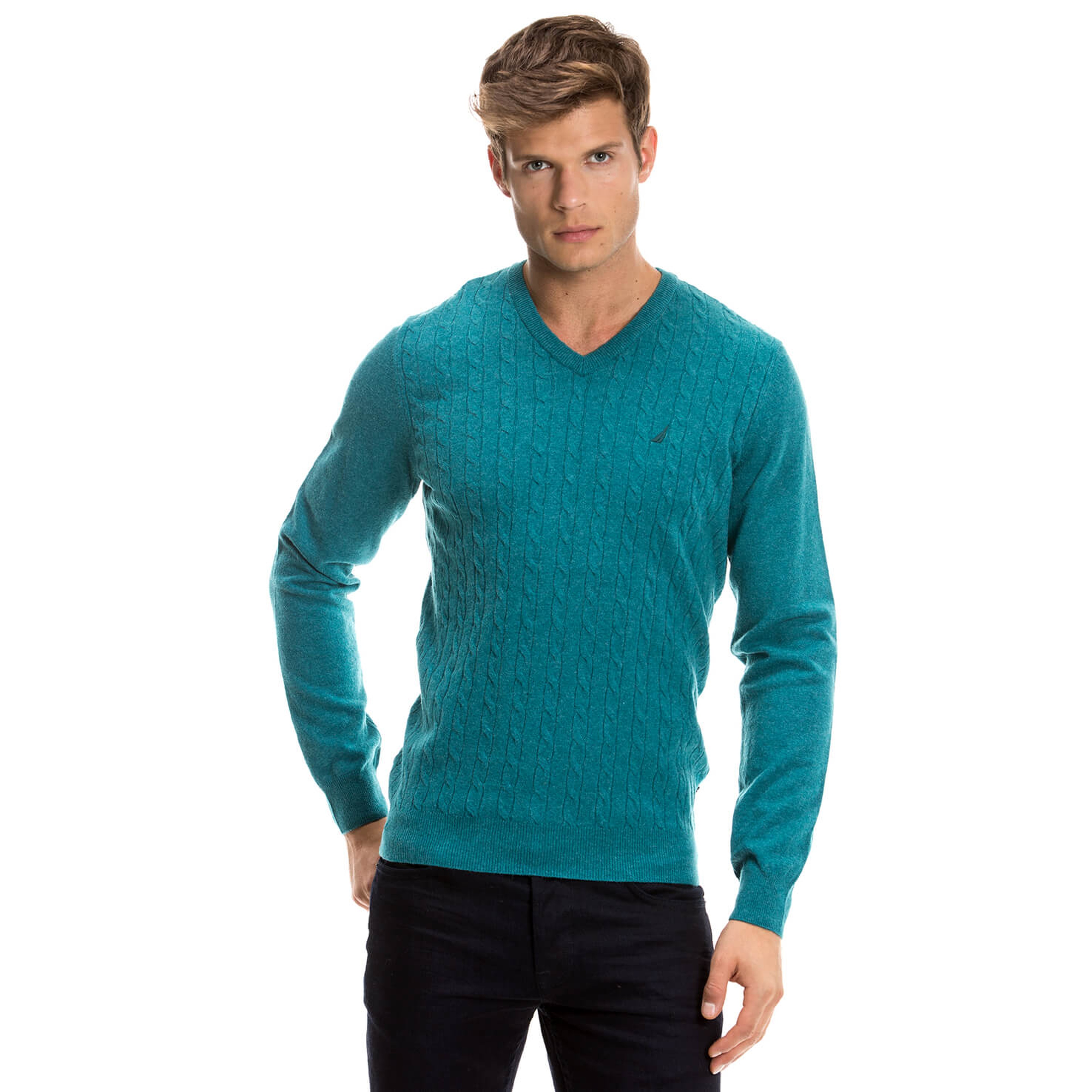 Nautica Erkek Mavi Regular Fit Triko