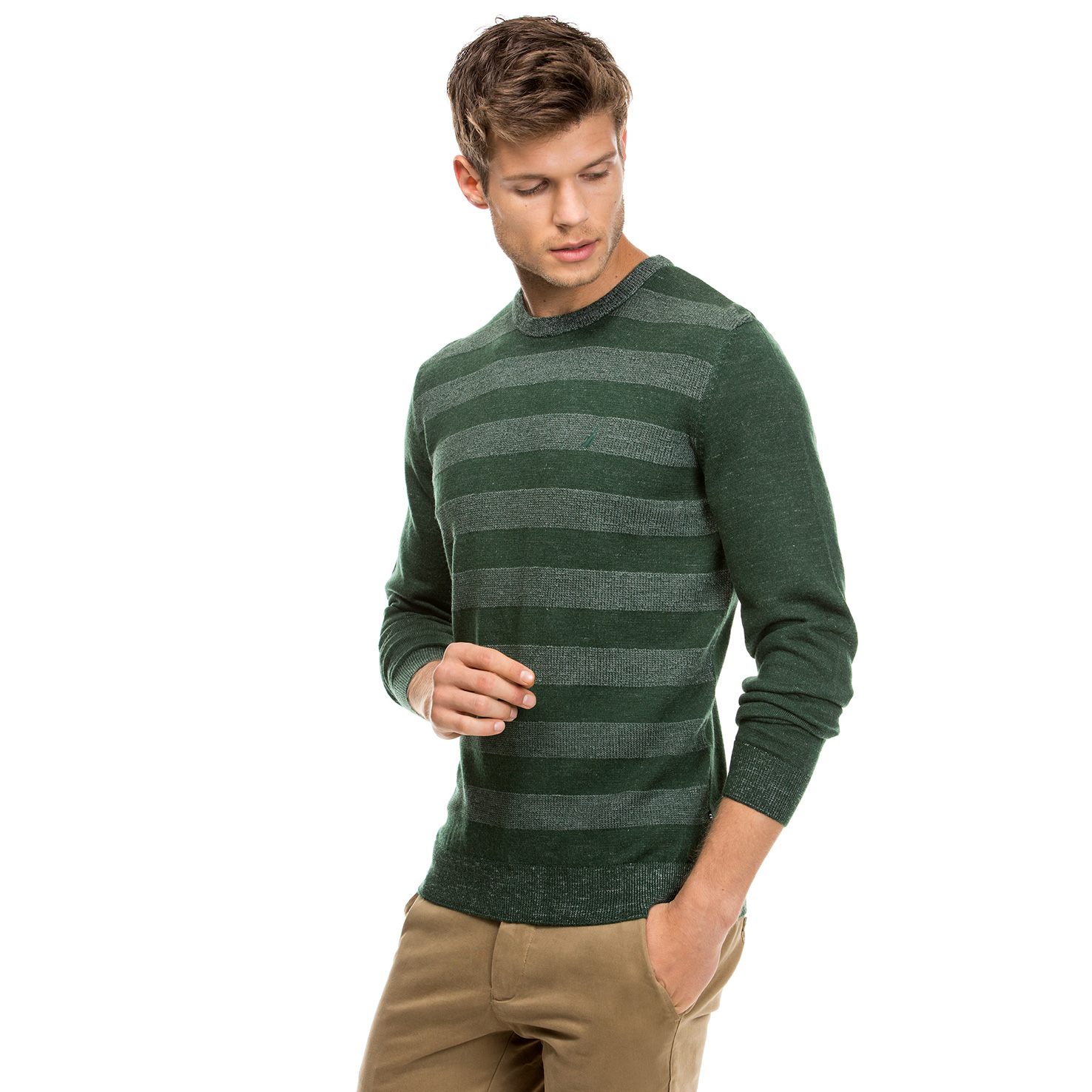 Nautica Erkek Yeşil Regular Fit Triko