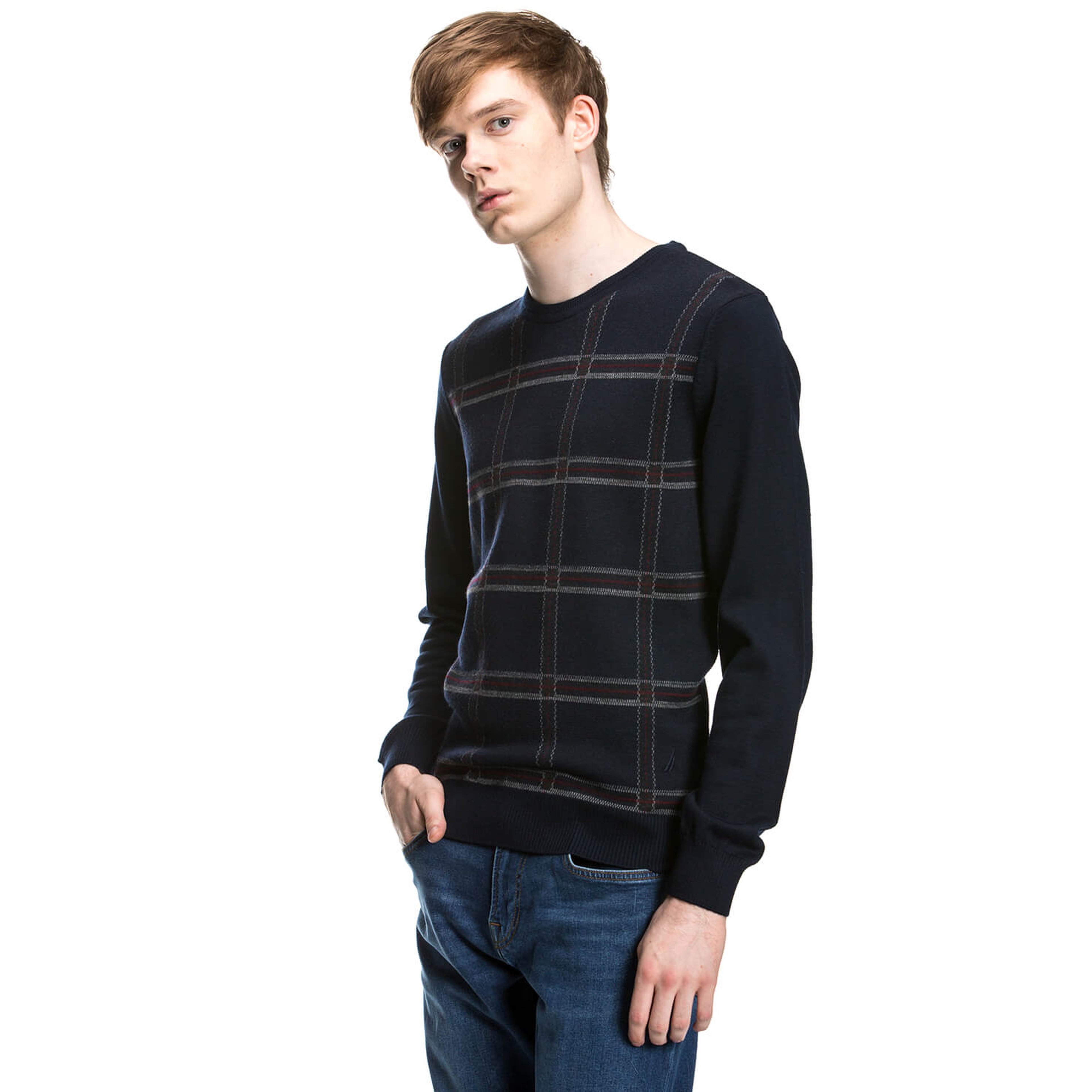 Nautica Erkek Lacivert Regular Fit Triko