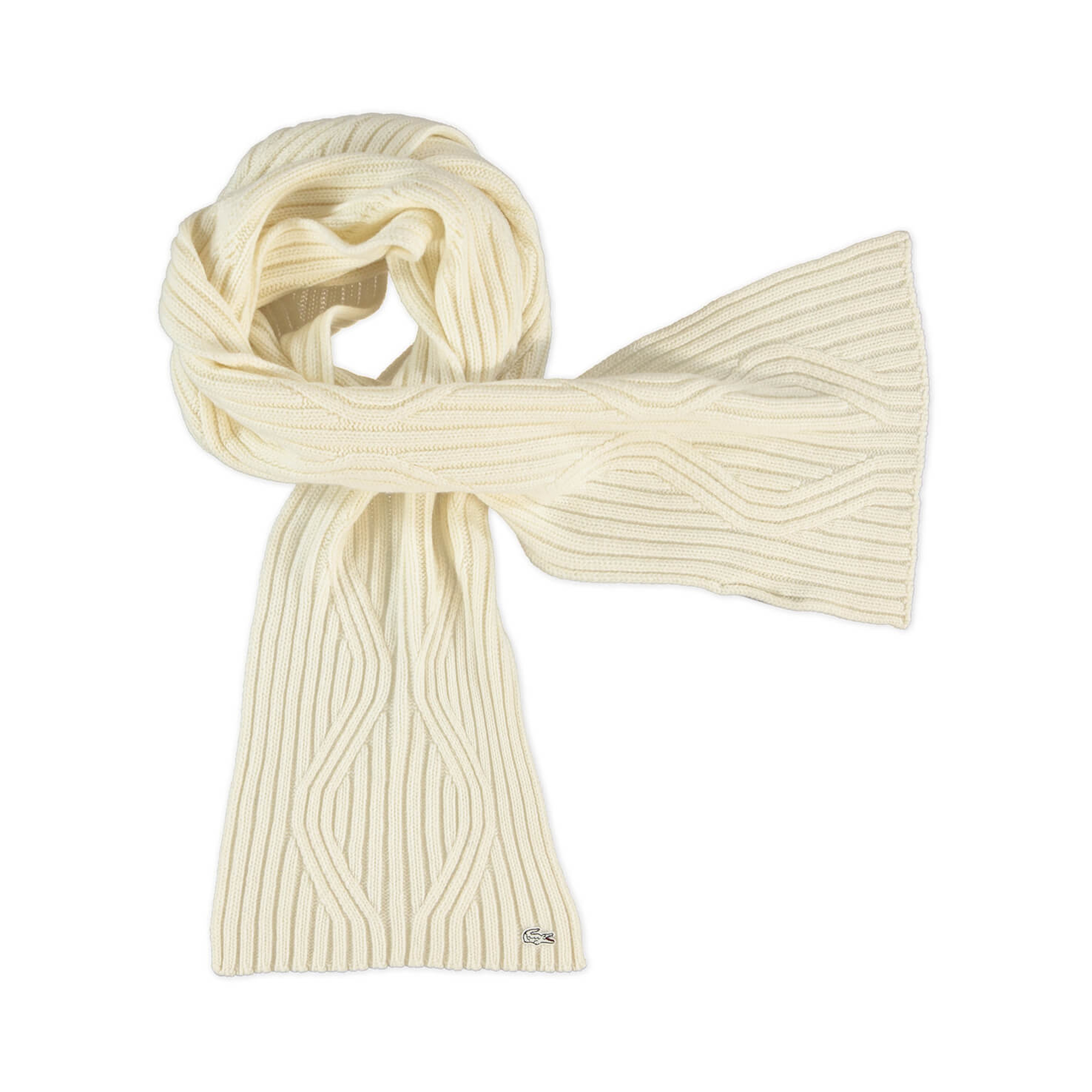 Lacoste Unisex Beyaz Atkı