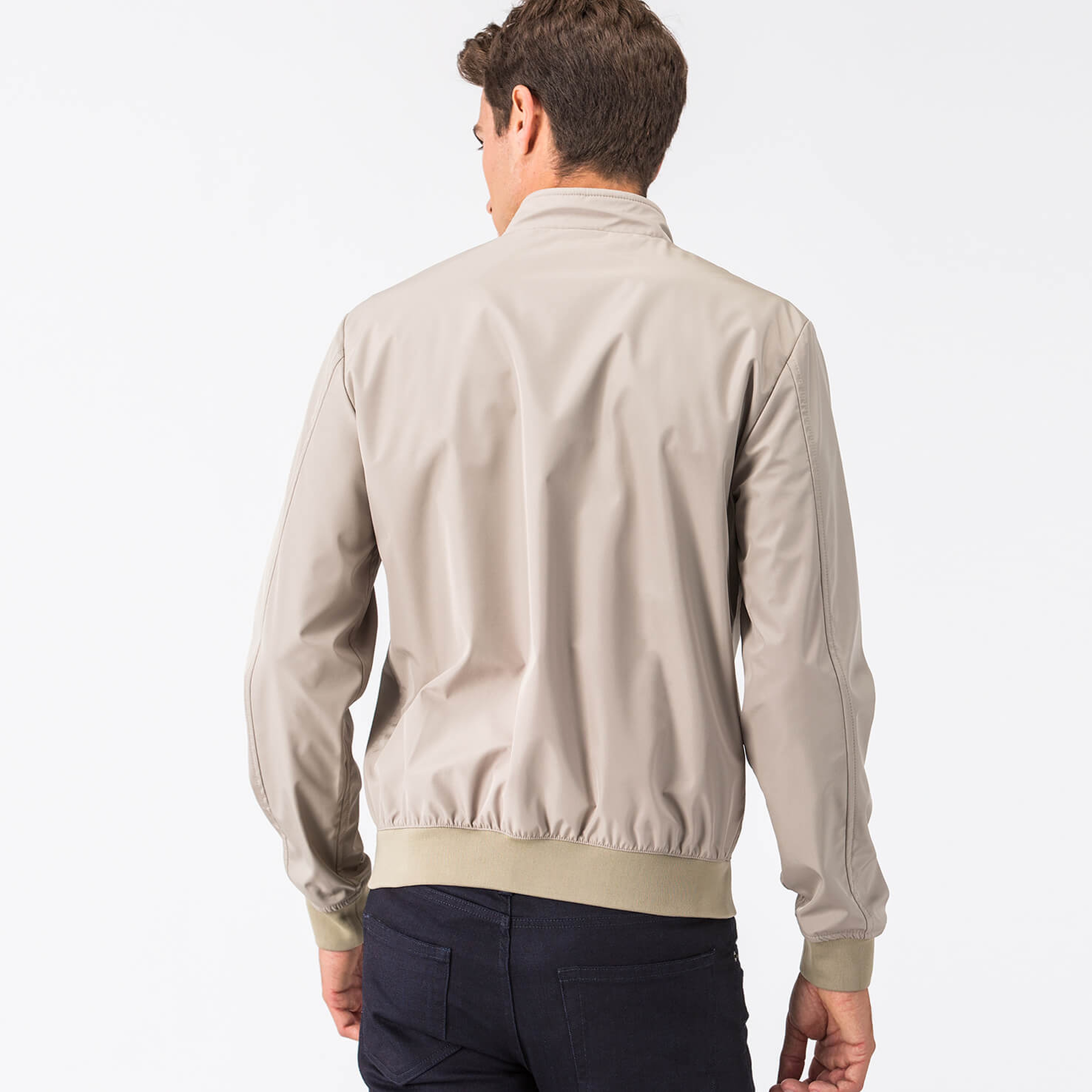 Lacoste Krem Rengi Düz Erkek Mont