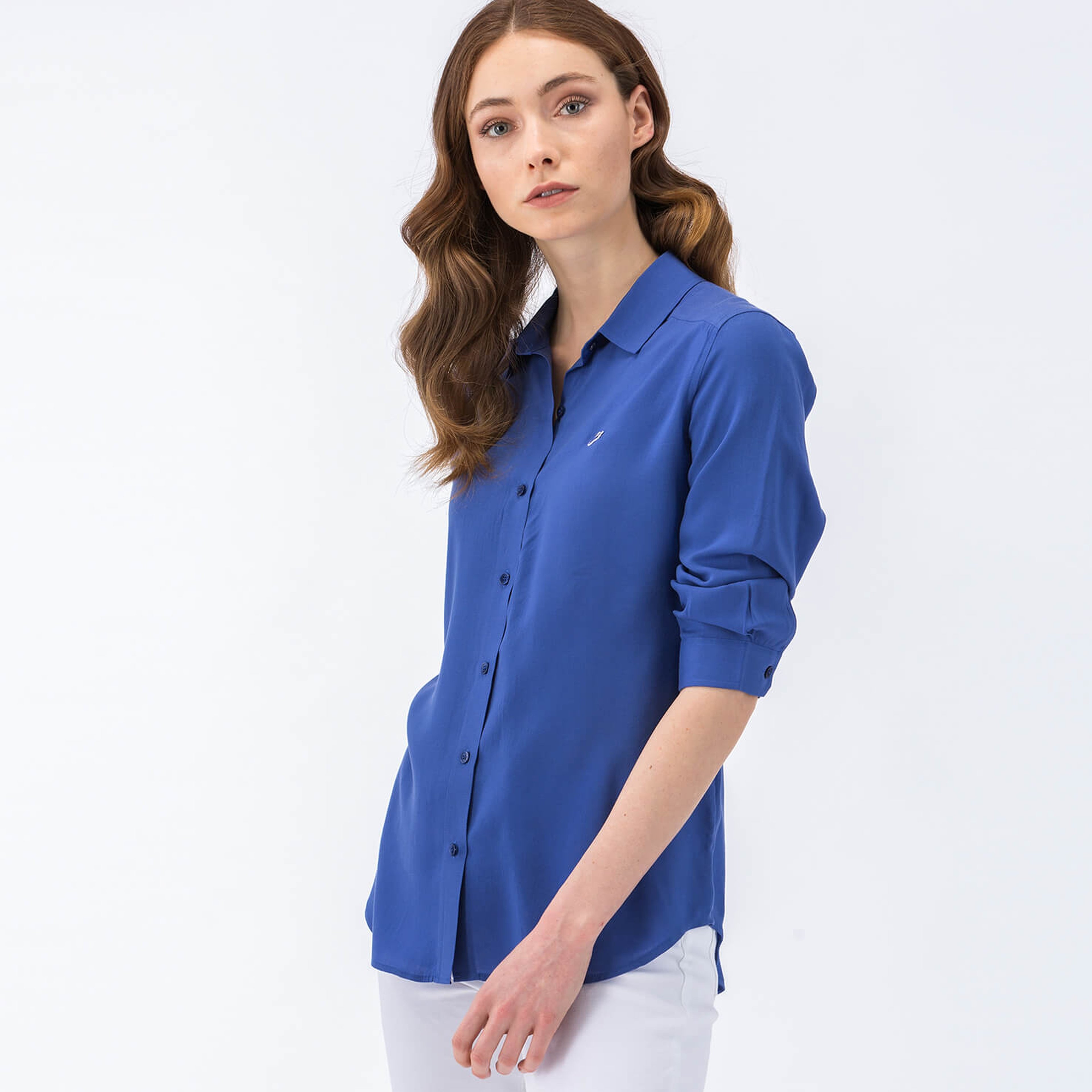 Lacoste Kadın Lacivert Gömlek