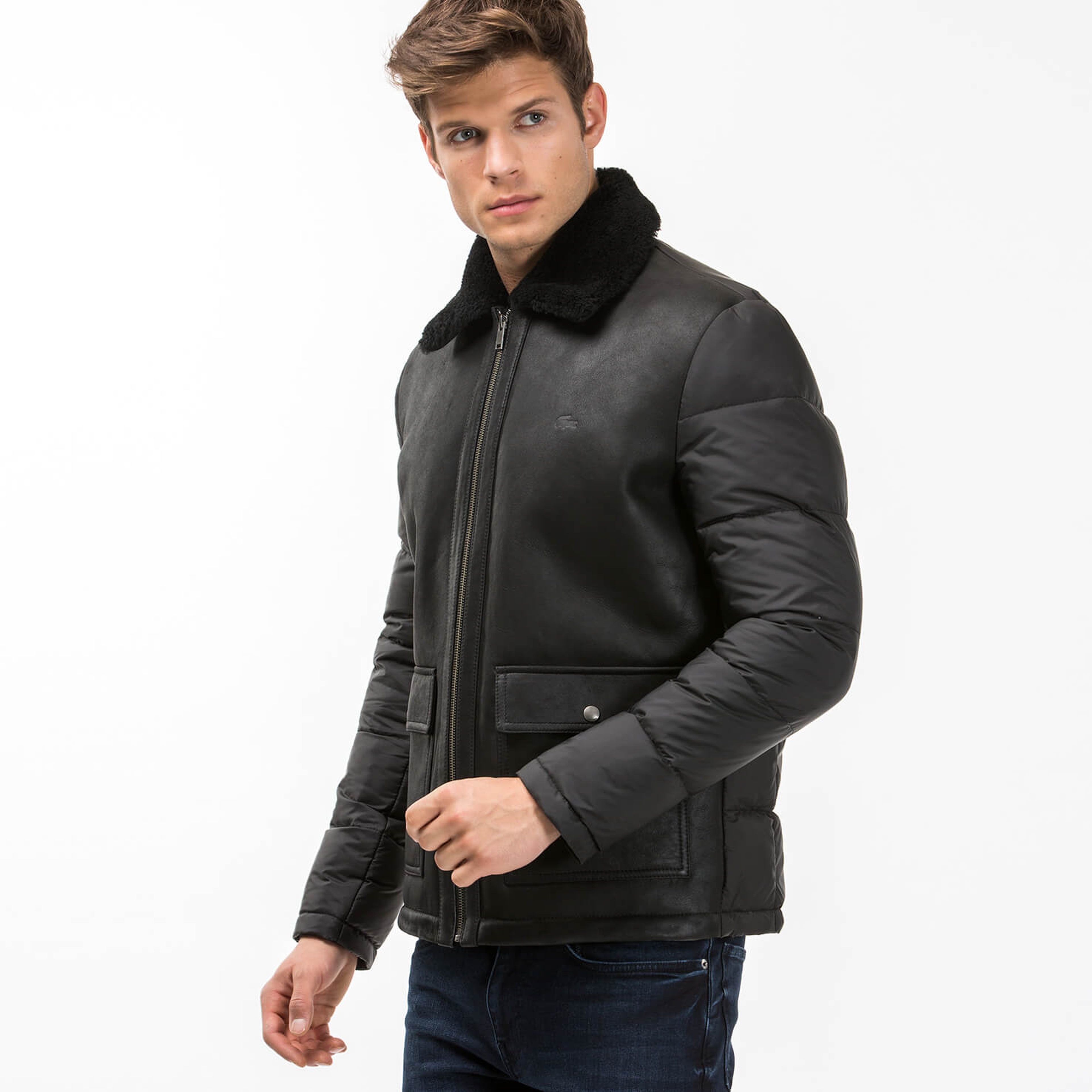 Lacoste Erkek Siyah Mont