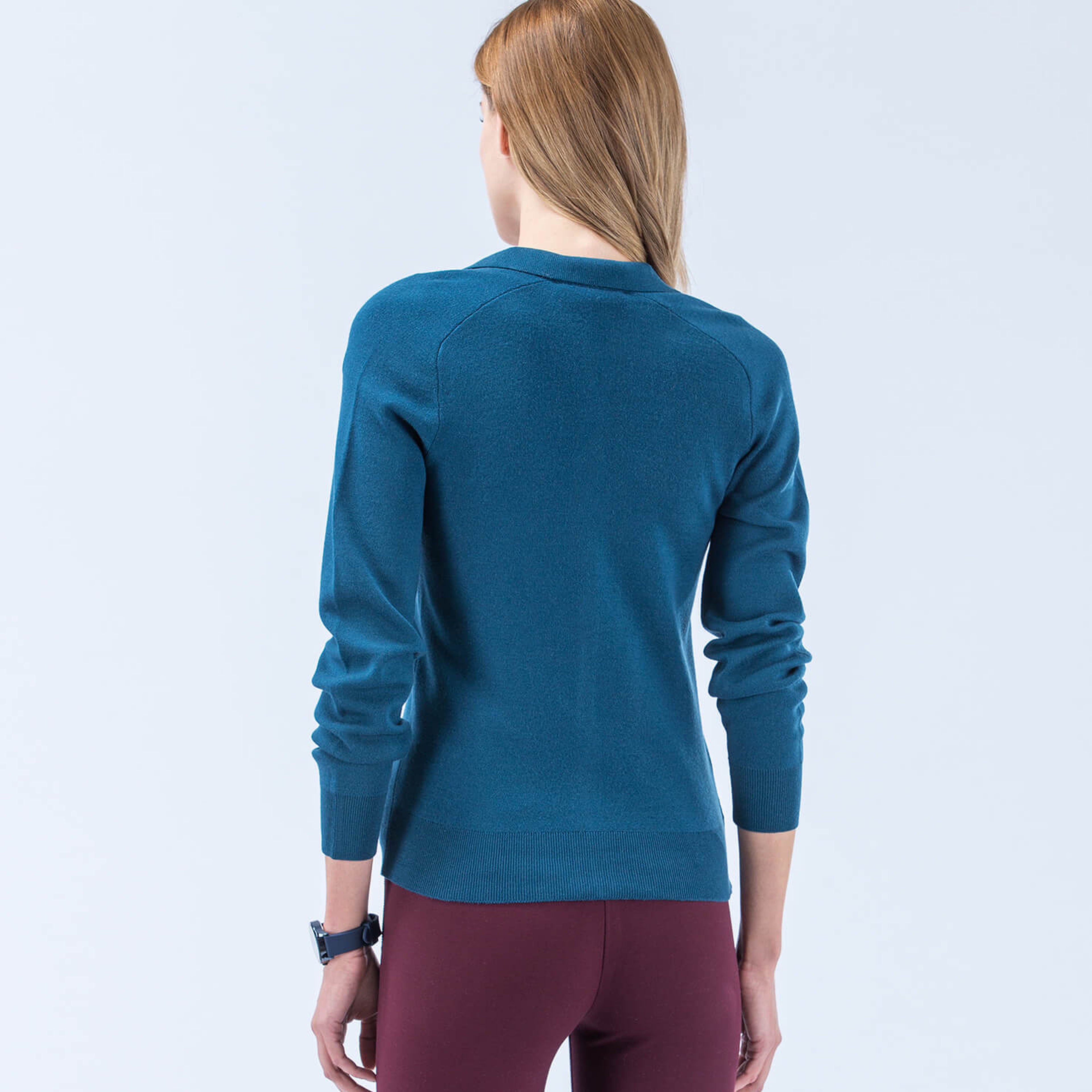 Lacoste Mavi Yün Kadın Hırka