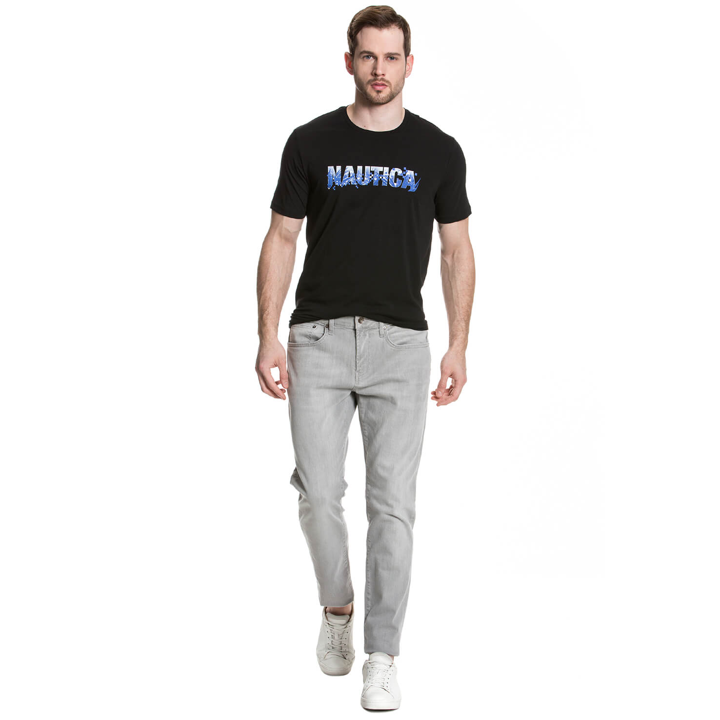 Nautica Erkek Gri Denım Slim Fit Pantolon