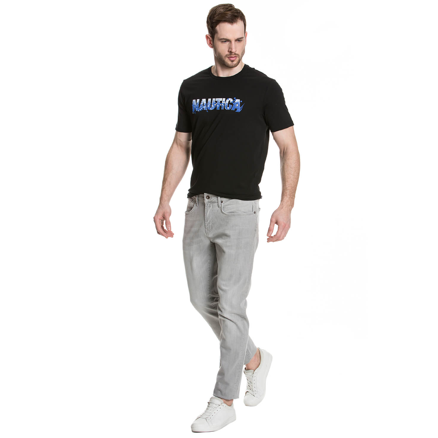 Nautica Erkek Gri Denım Slim Fit Pantolon
