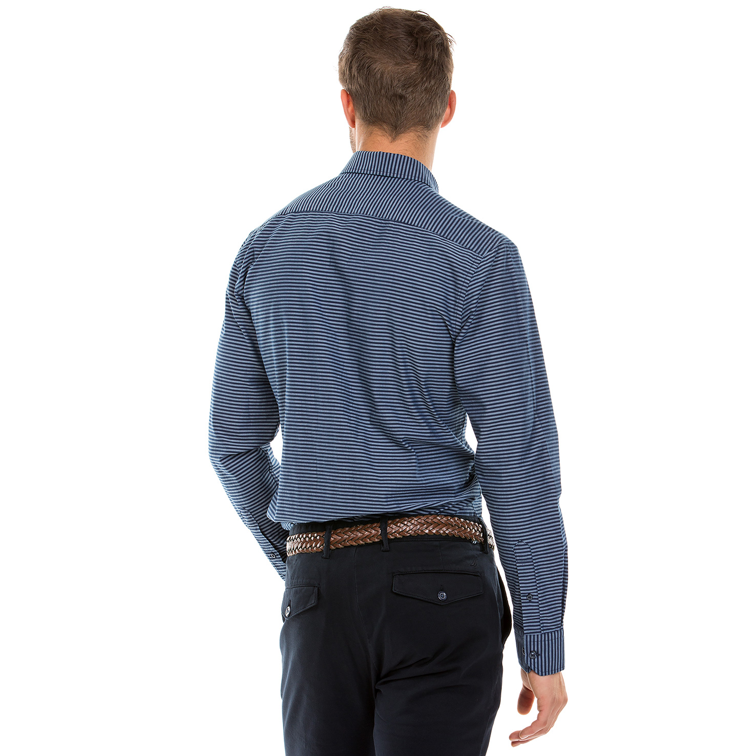 Nautica Erkek Lacivert Uzun Kollu Slim Fit Gömlek