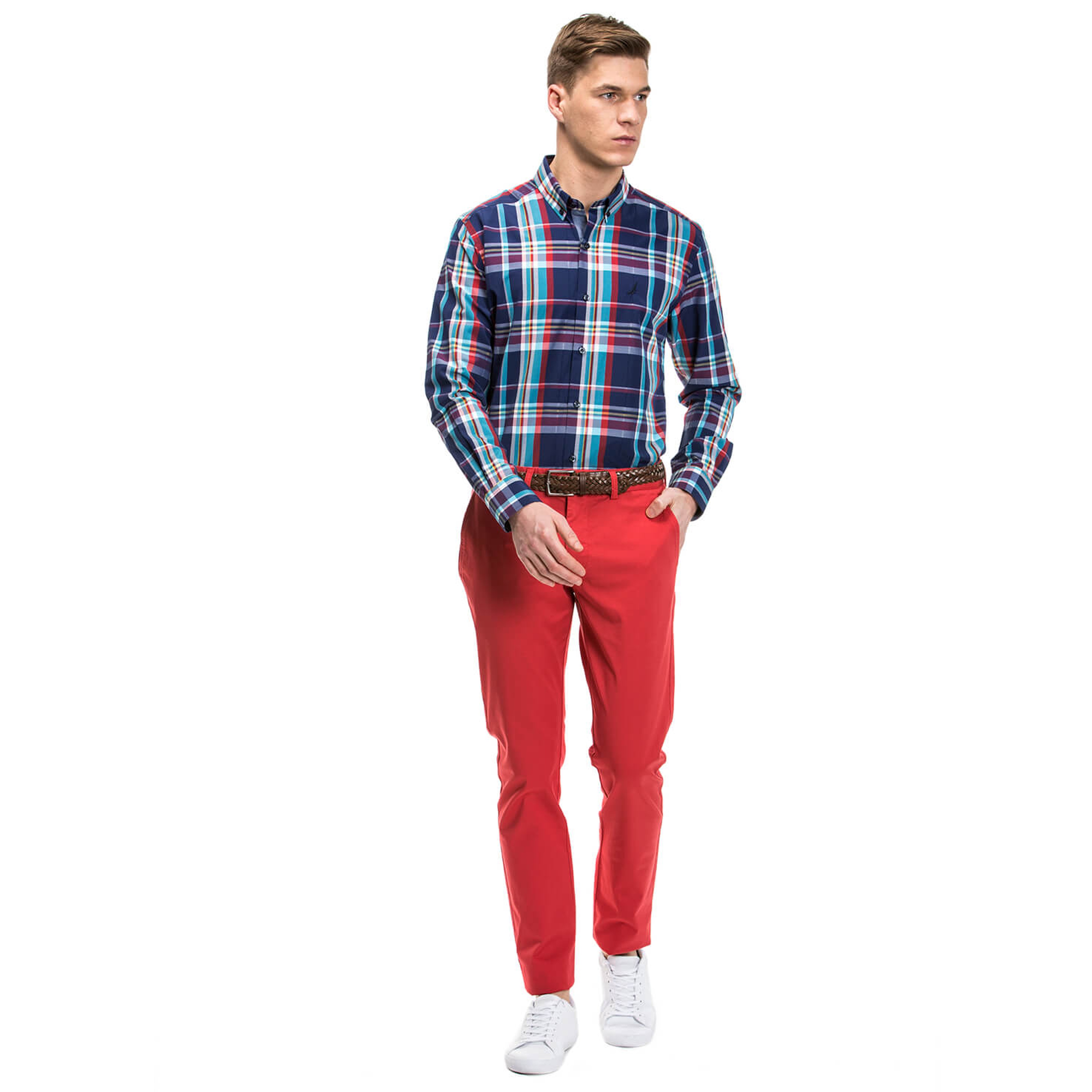 Nautica Erkek Slim Fit Kırmızı Pantolon