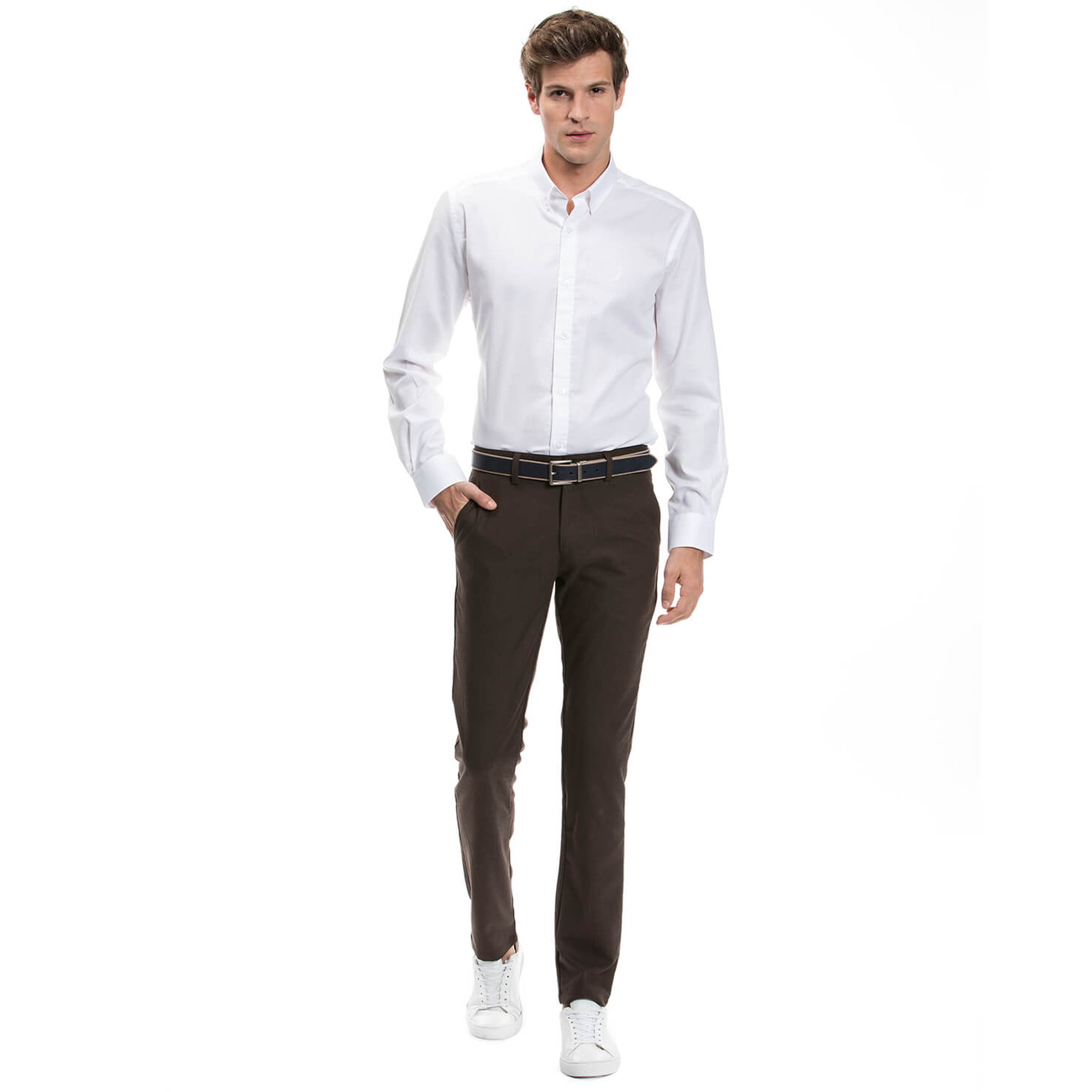 Nautica Erkek Kahverengi Slim Fit Pantolon