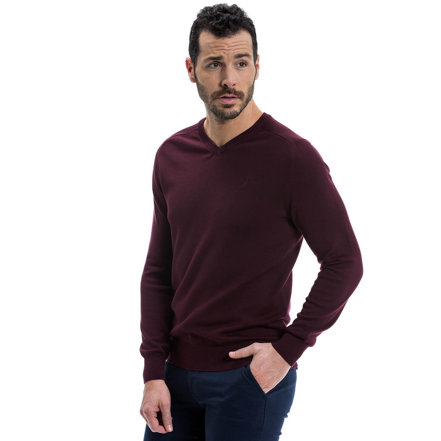 Nautica Erkek Bordo Triko