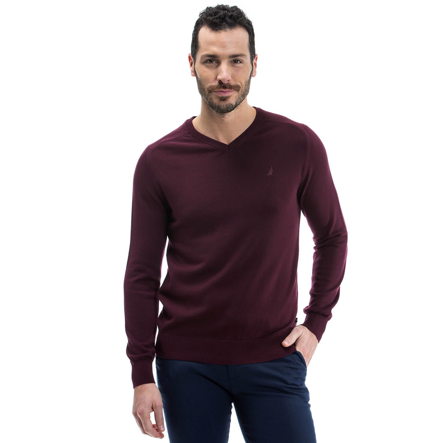 Nautica Erkek Bordo Triko