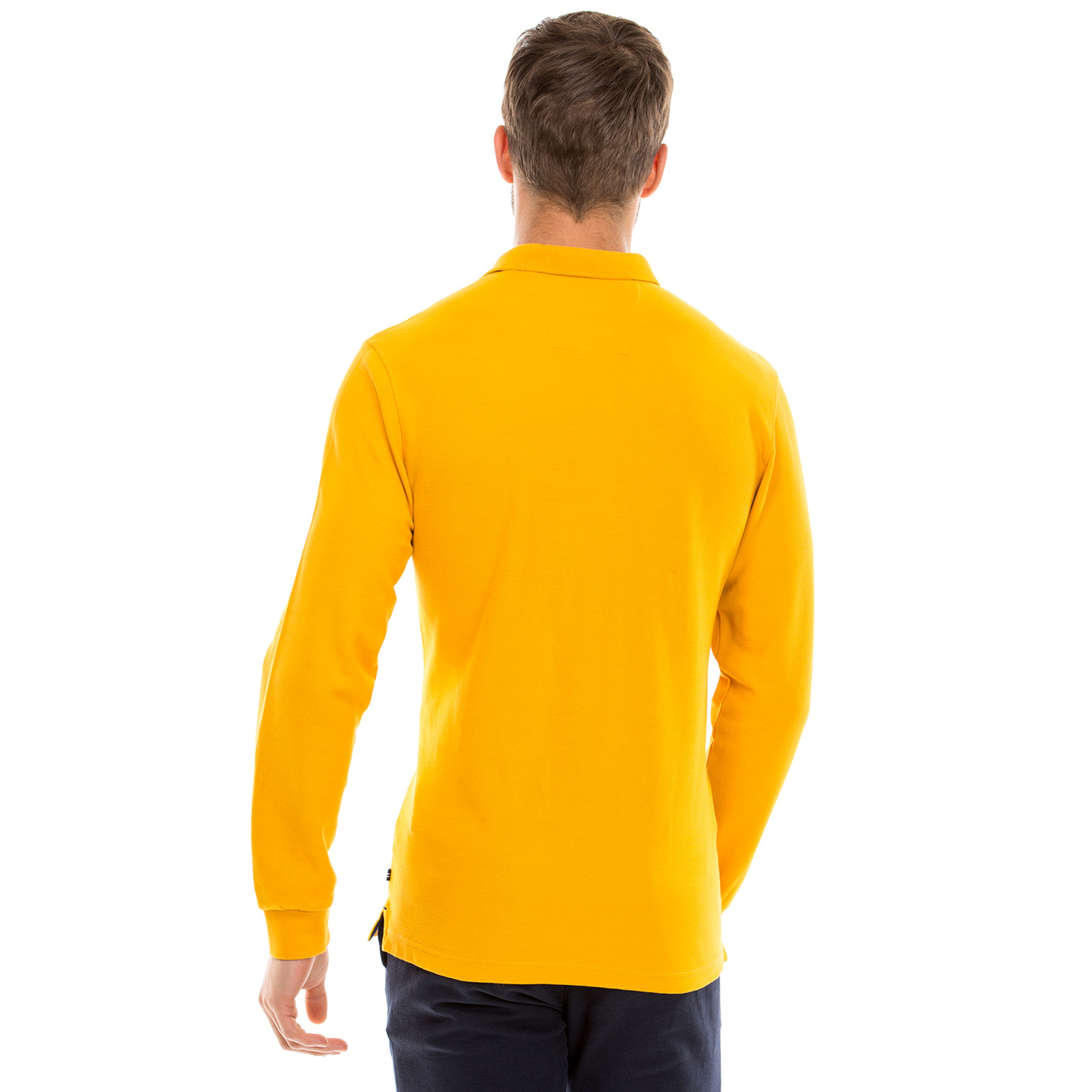 Nautica Erkek Sarı Uzun Kollu Regular Fit Polo
