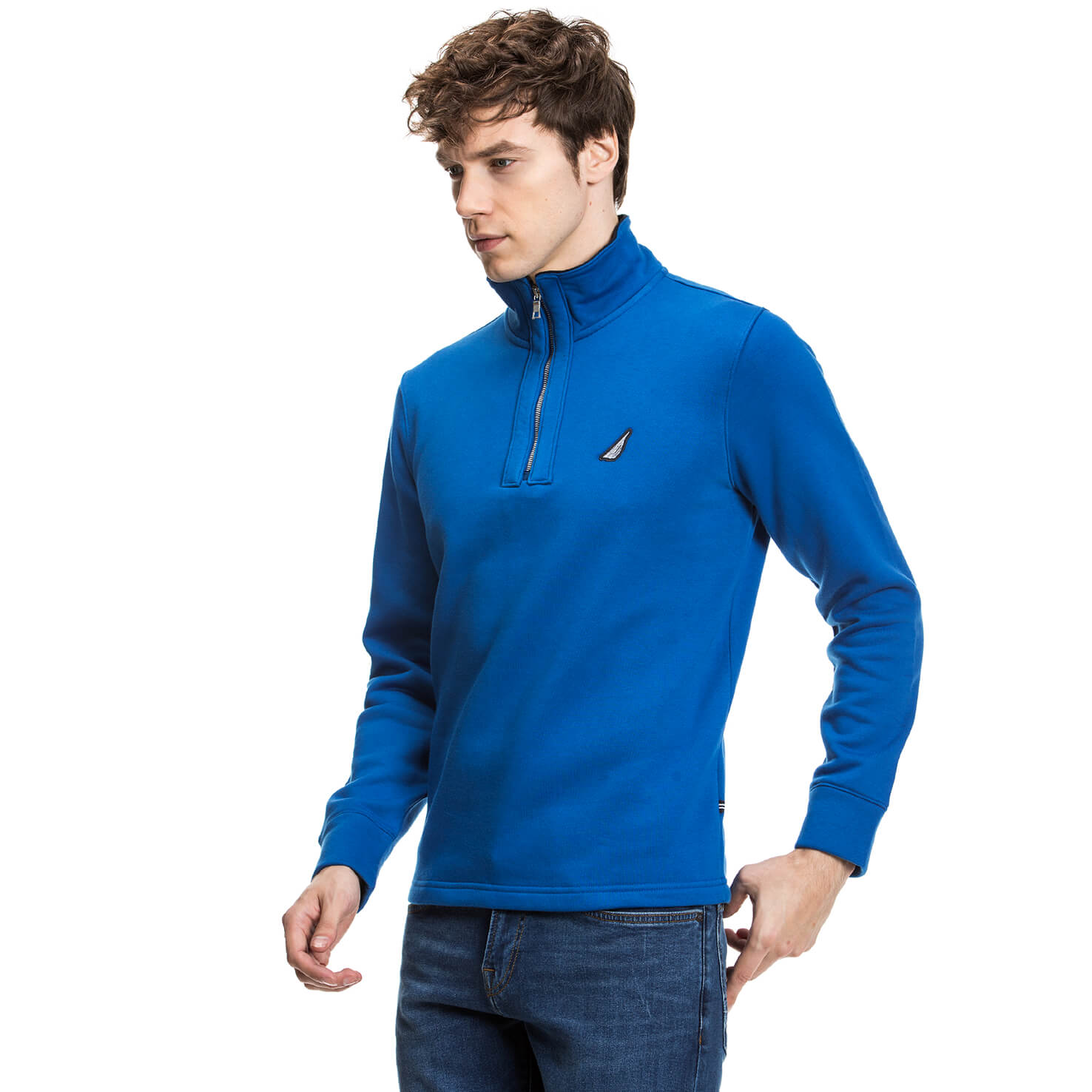 Nautica Erkek Mavi Regular Fit Sweatshirt