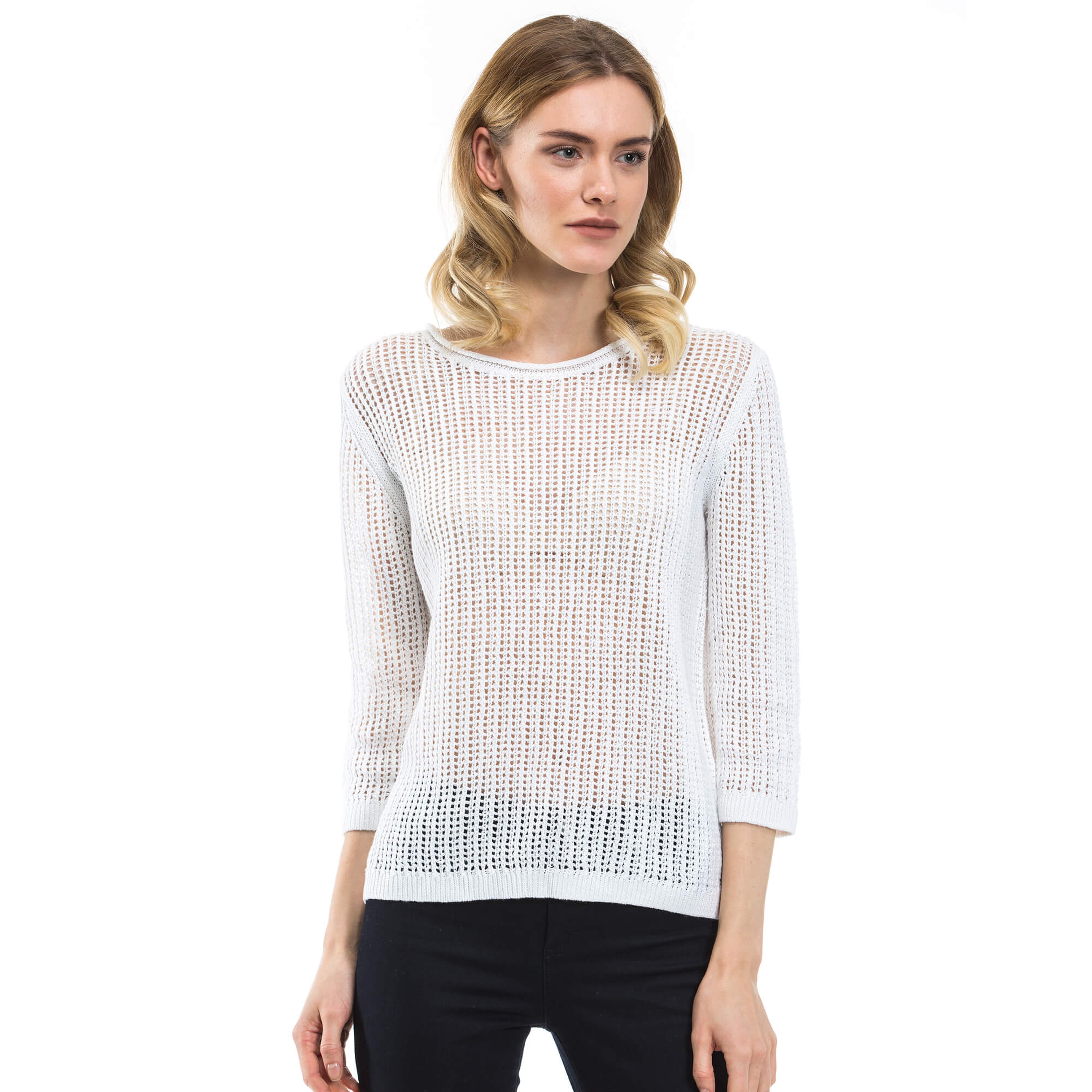 Nautica Kadın Beyaz Triko