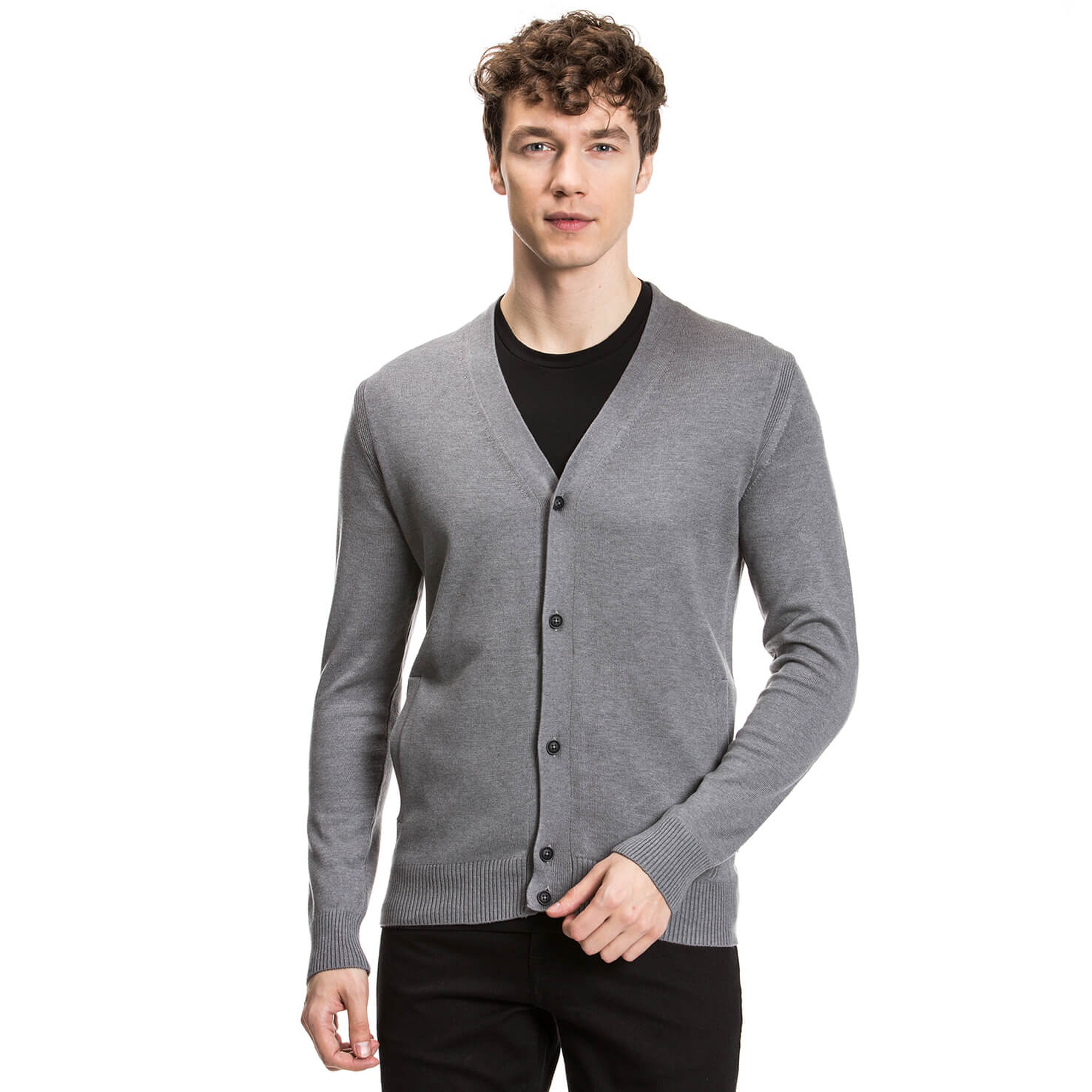 Nautica Erkek Gri Triko Hırka