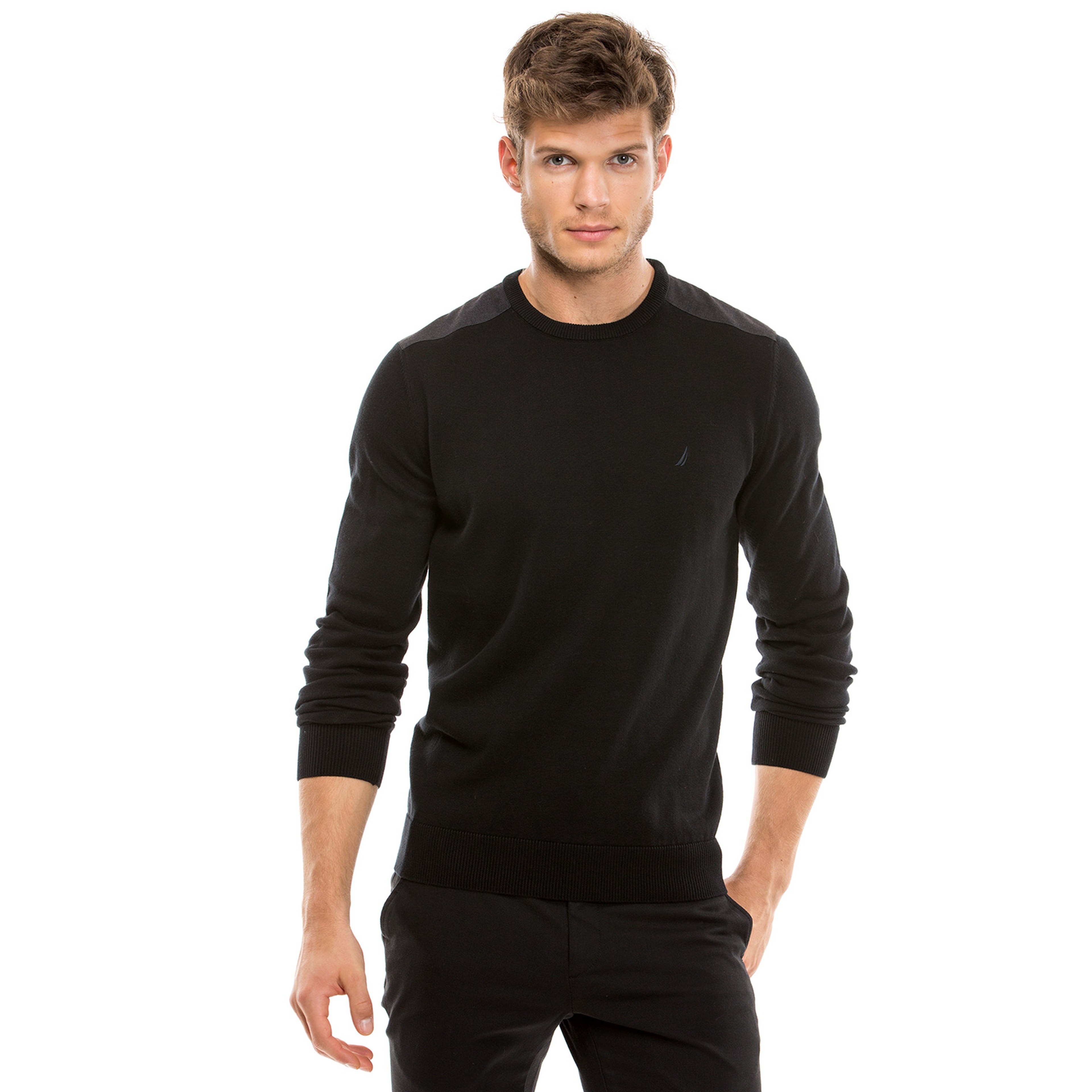 Nautica Erkek Siyah Regular Fit Triko