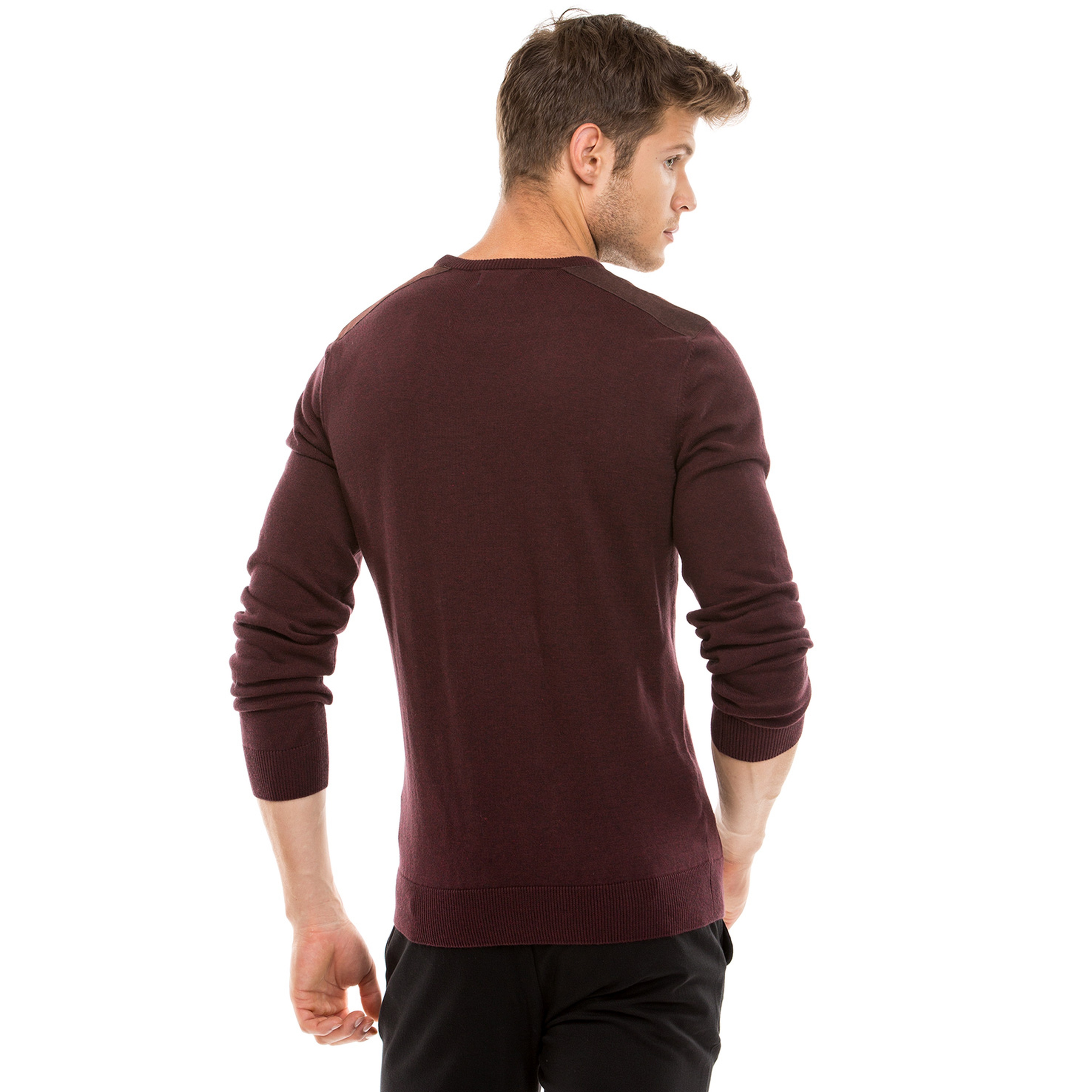 Nautica Erkek Bordo Regular Fit Triko