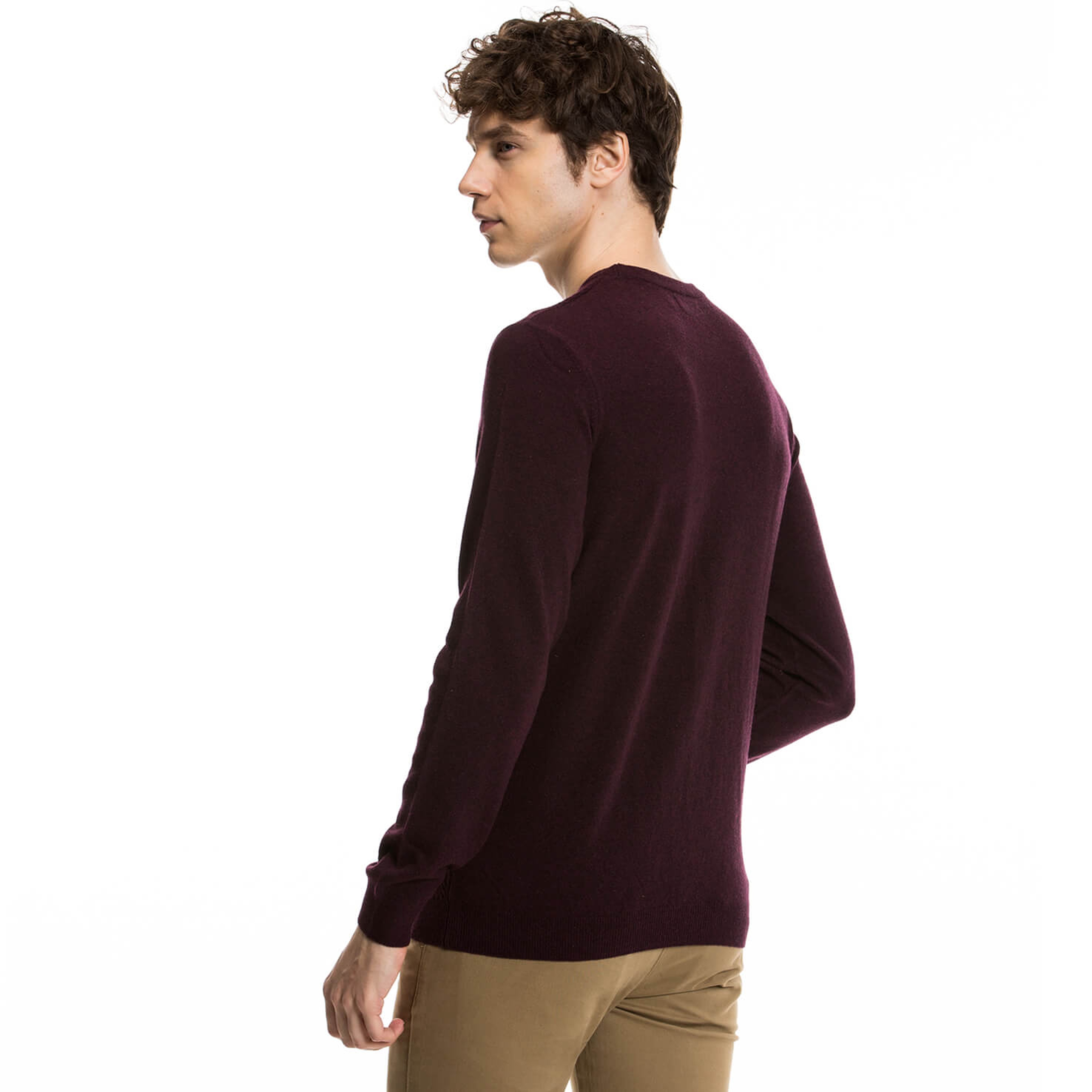 Nautica Erkek Regular Fit Bordo Triko